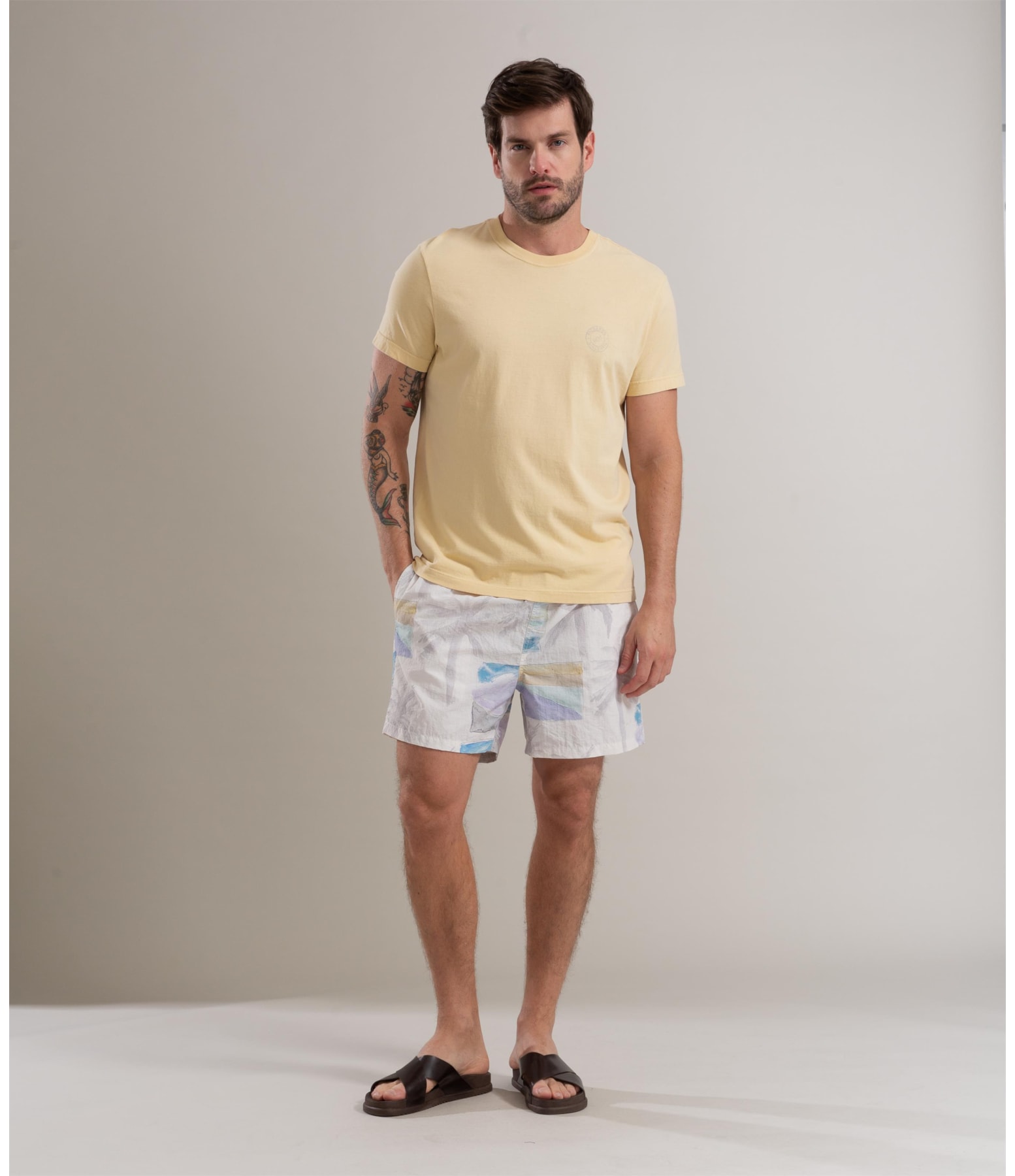 Beach Short Palmeira Regular Branco