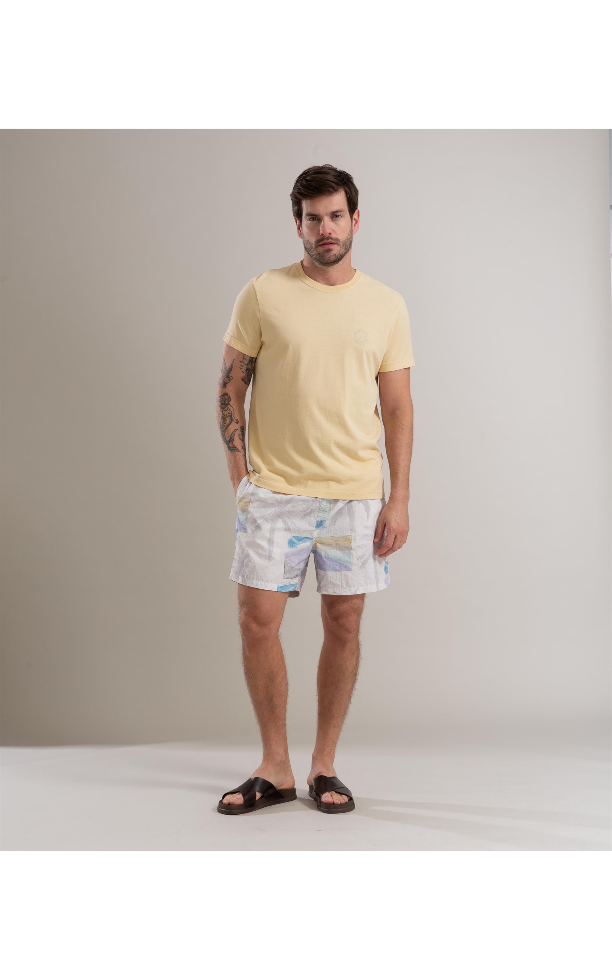 Beach Short Palmeira Regular Branco