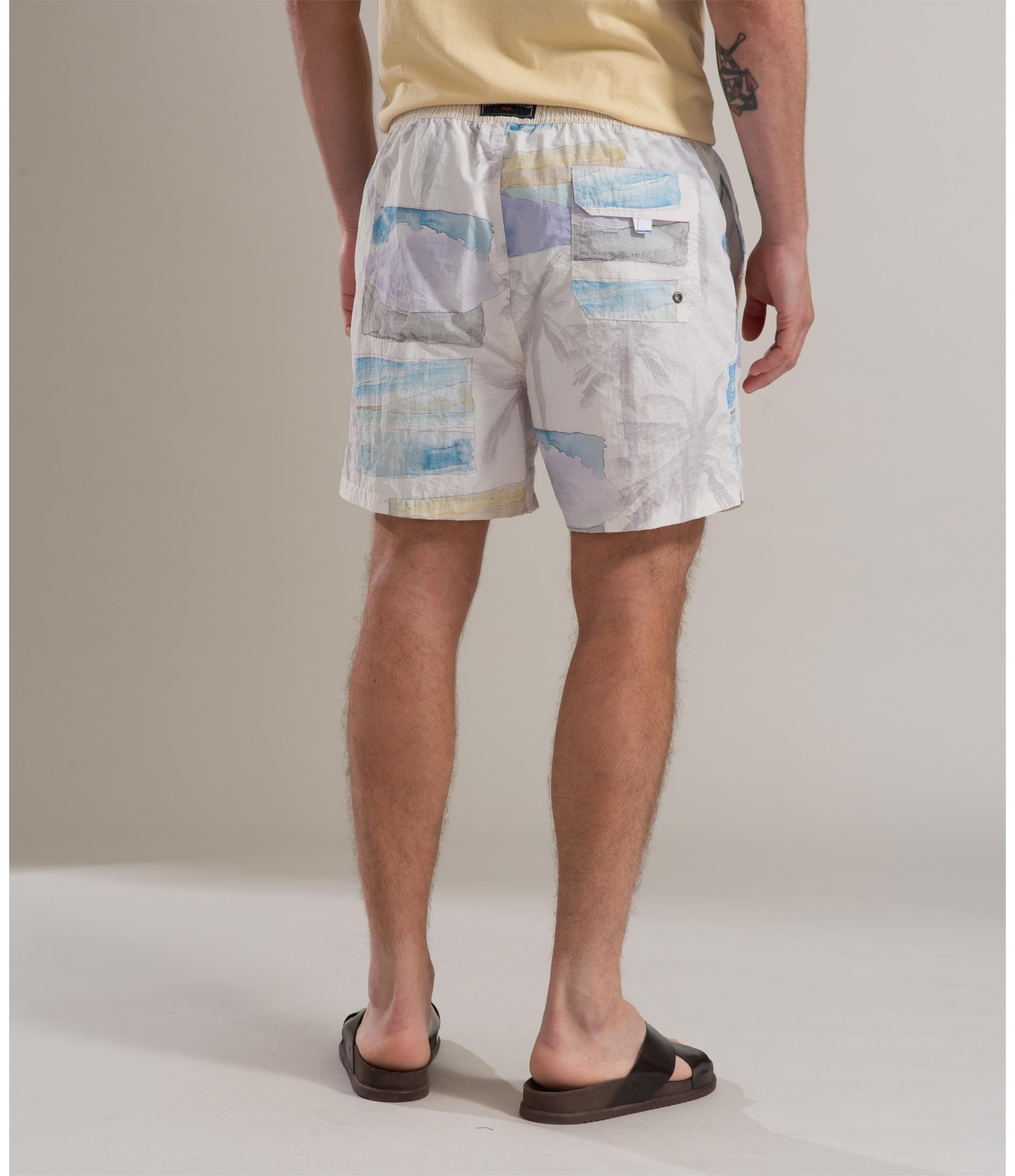 Beach Short Palmeira Regular Branco