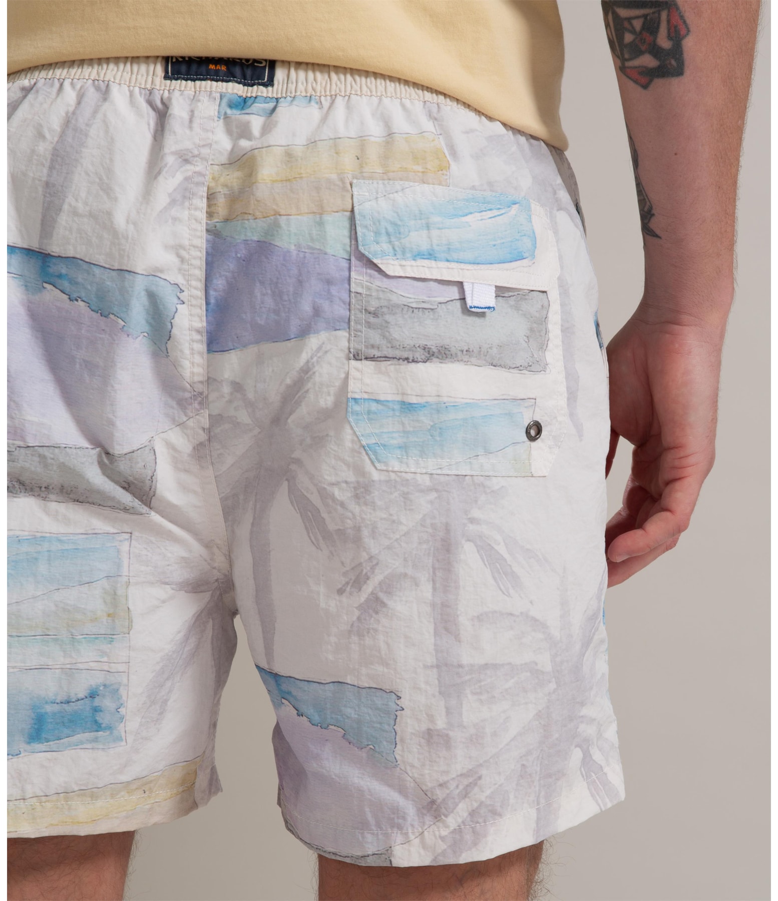 Beach Short Palmeira Regular Branco