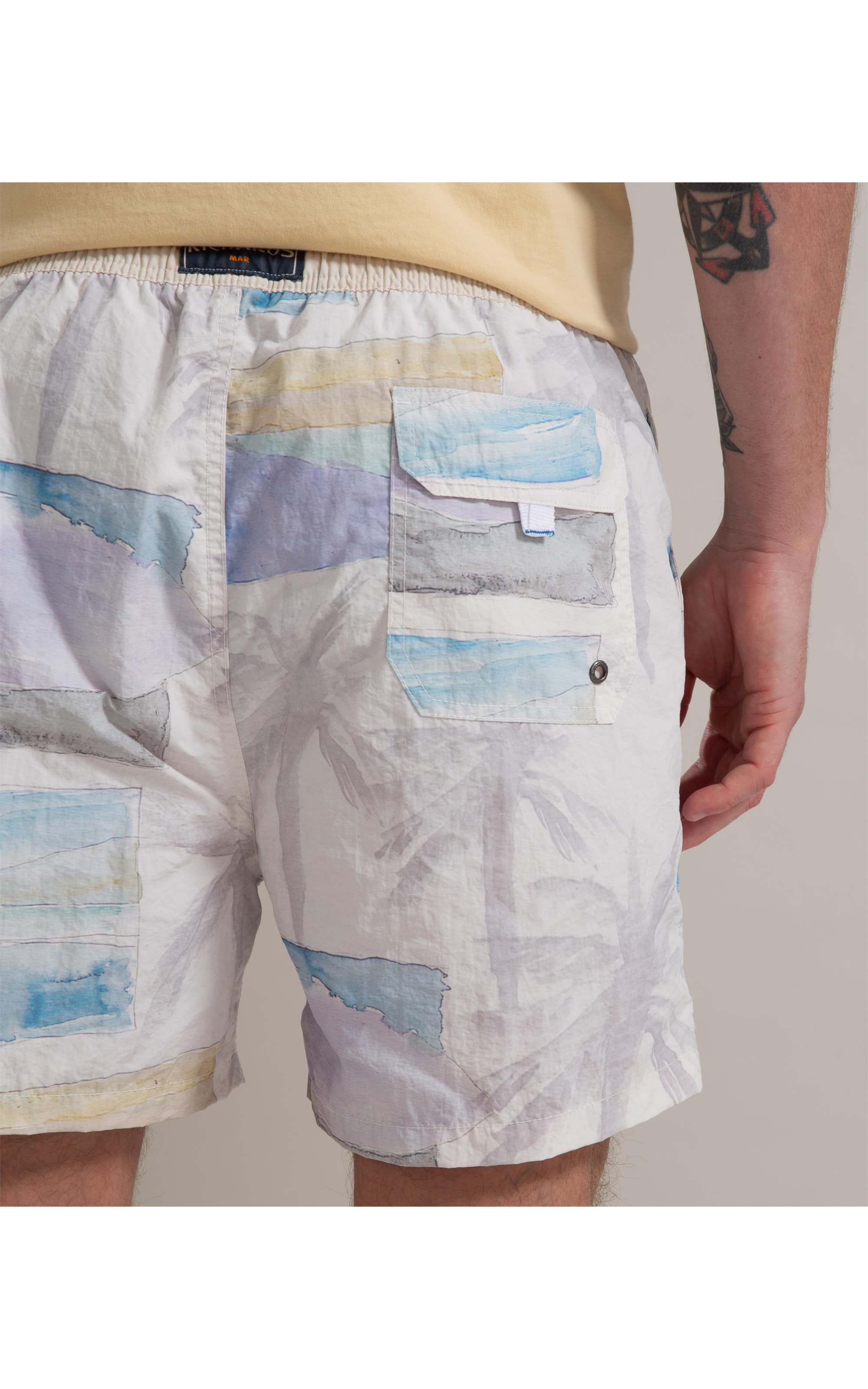 Beach Short Palmeira Regular Branco