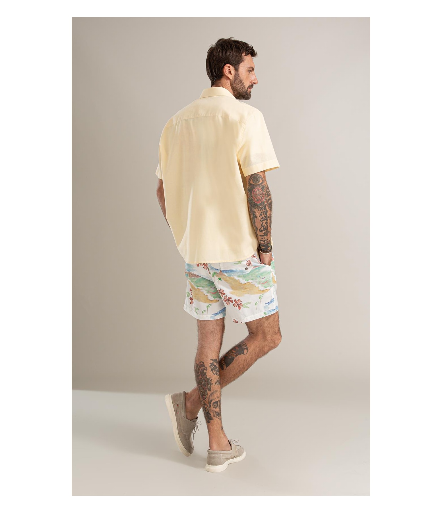 Beach Short Paraiso Regular Off White