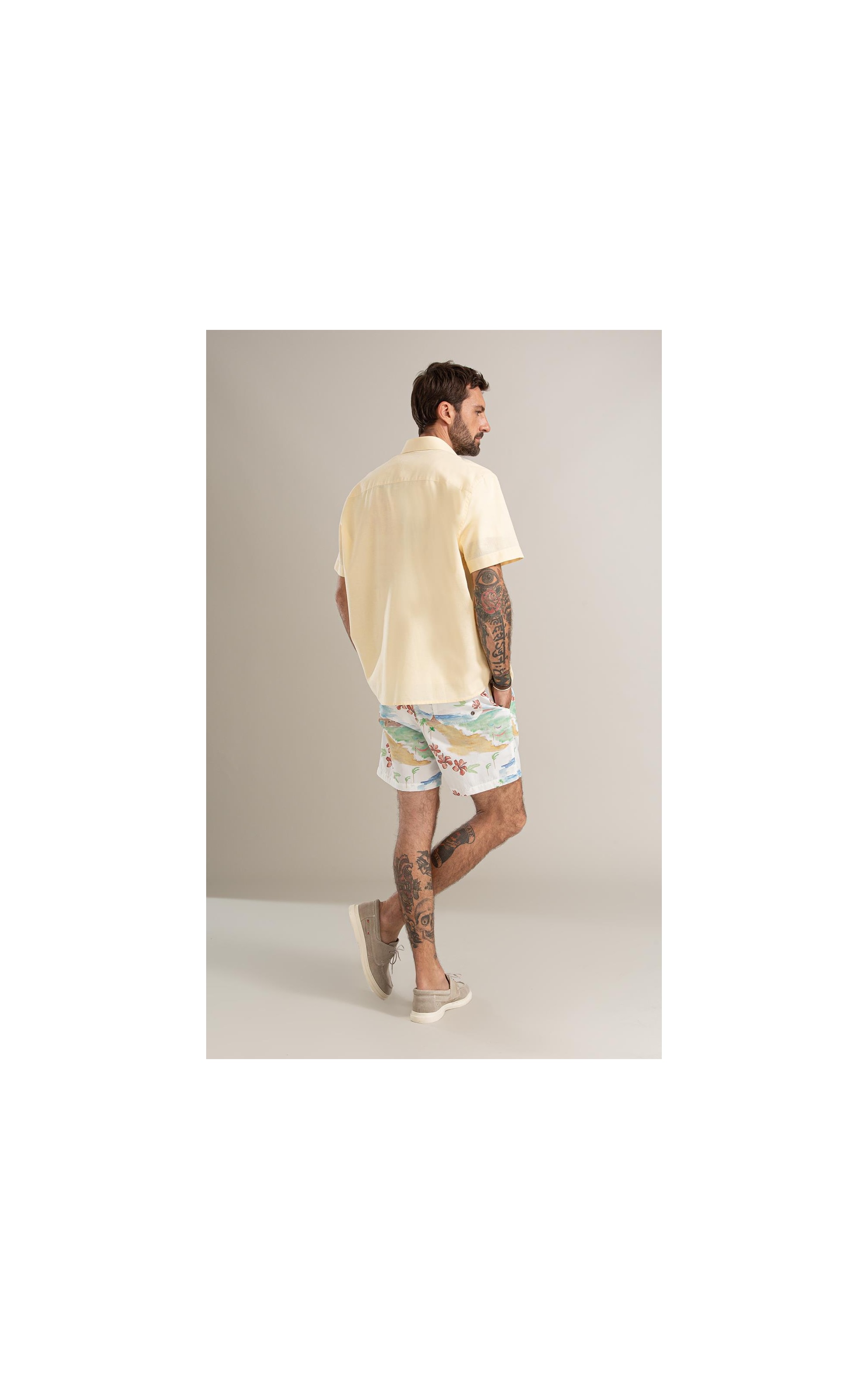 Beach Short Paraiso Regular Off White
