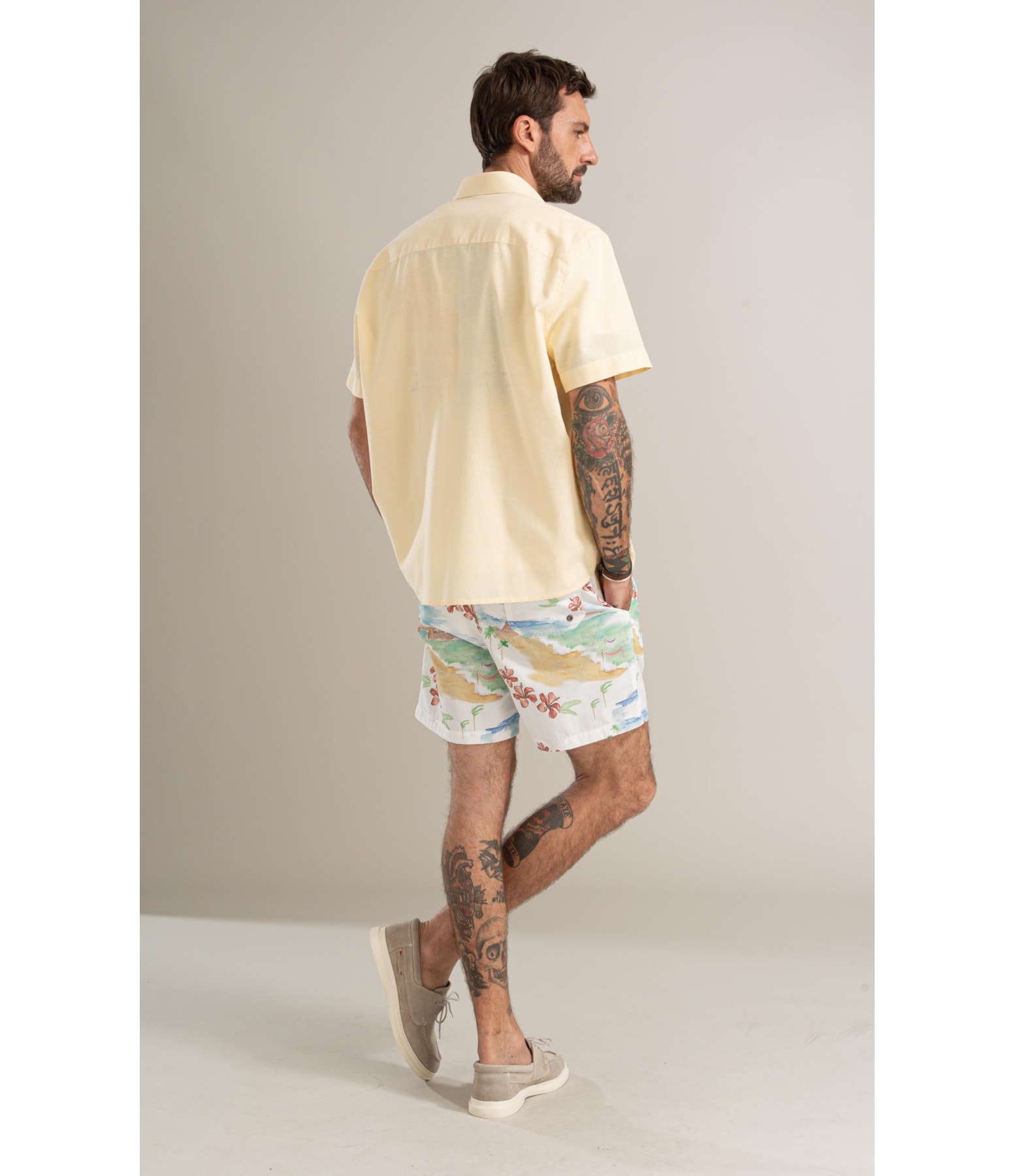 Beach Short Paraiso Regular Off White