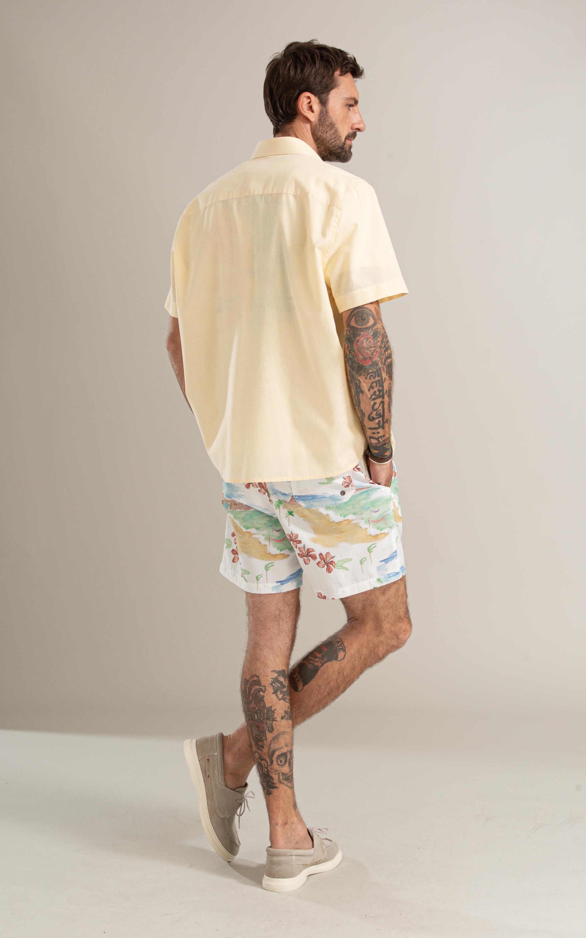 Beach Short Paraiso Regular Off White