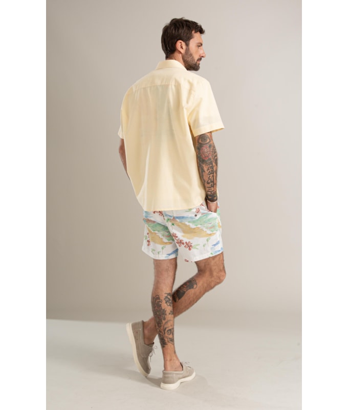 Beach Short Paraiso Regular Off White