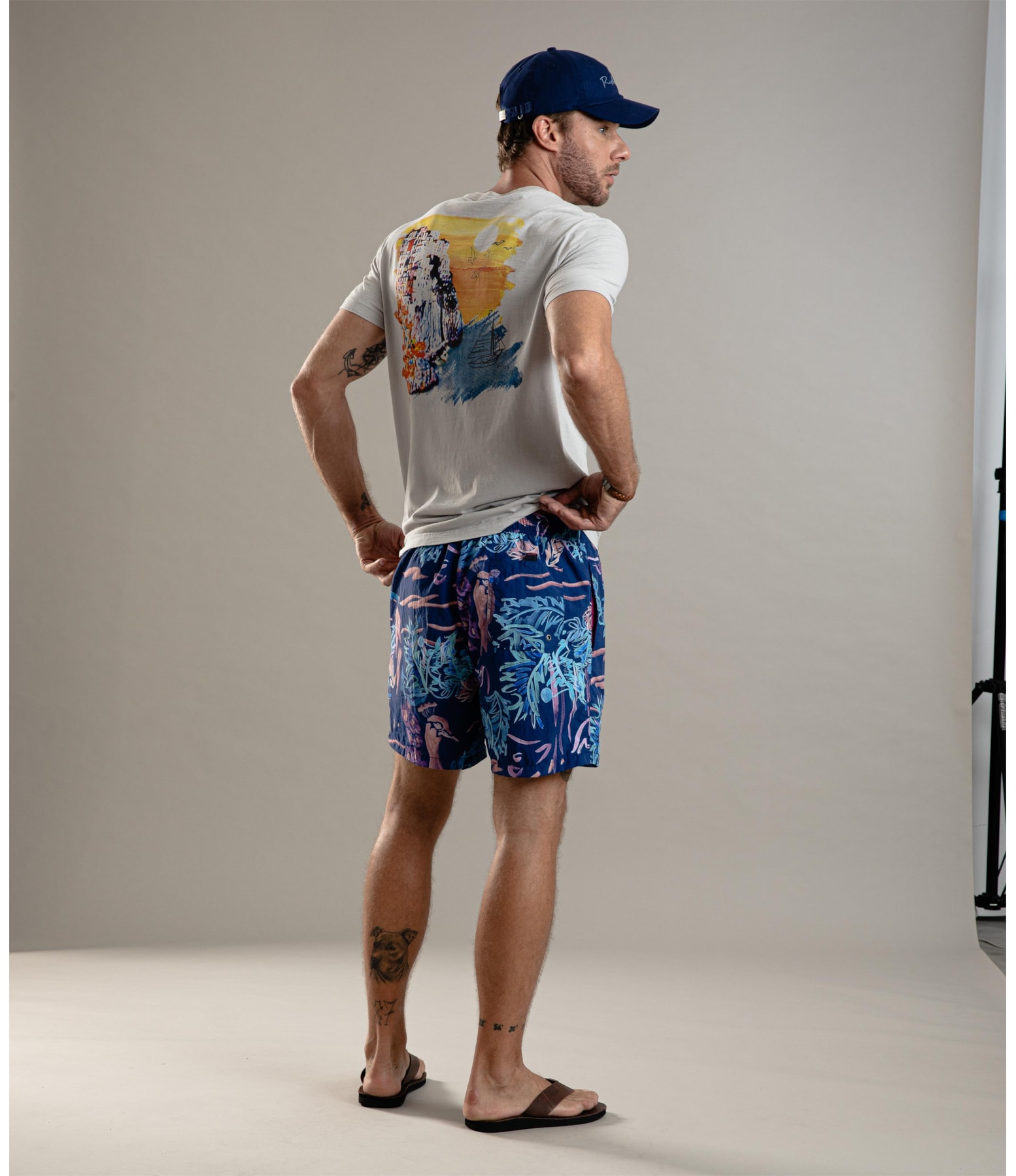 Beach Short Peacock Regular Old Purple