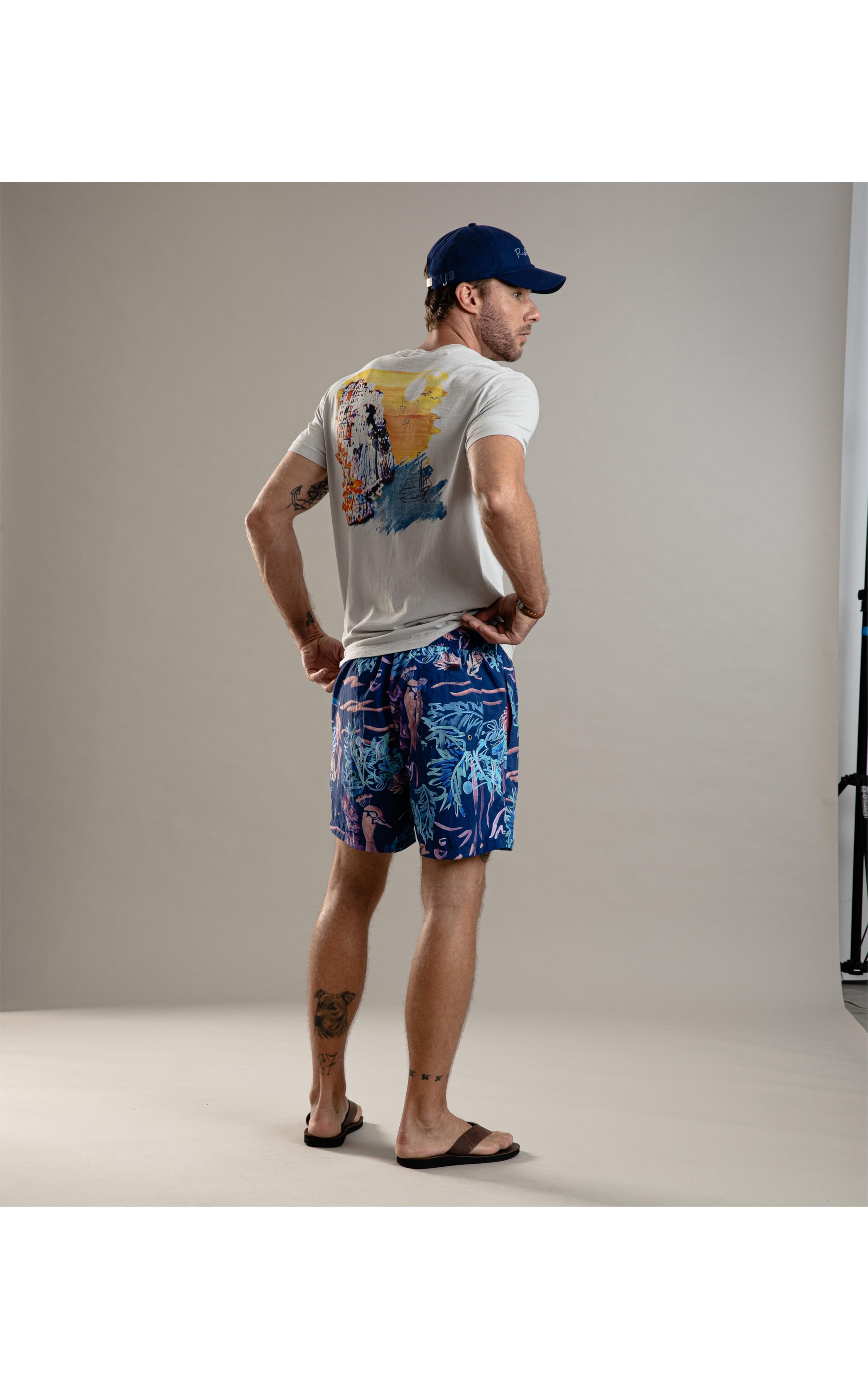 Beach Short Peacock Regular Old Purple