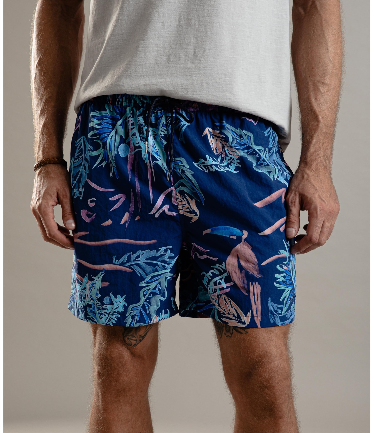 Beach Short Peacock Regular Old Purple