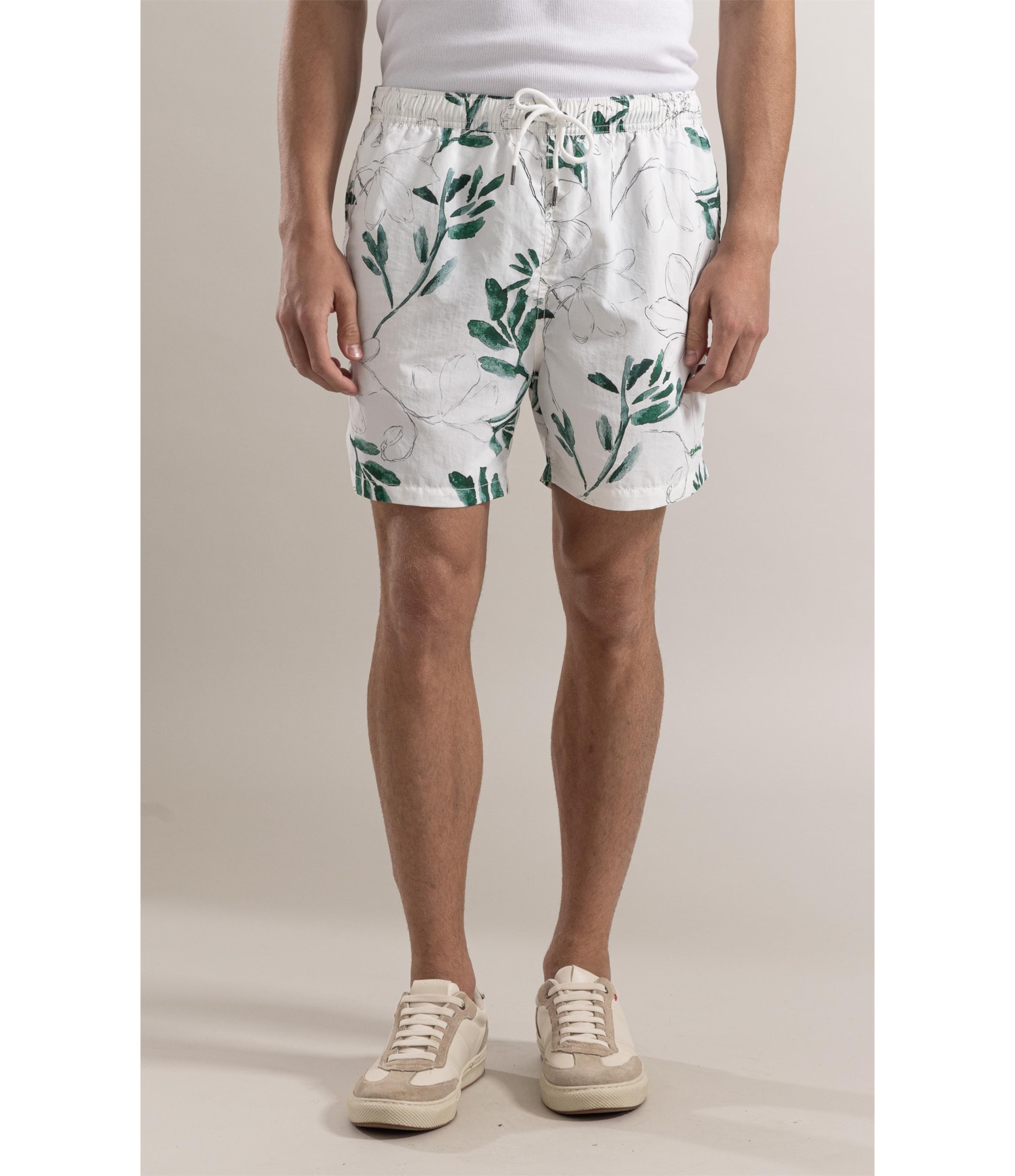 Beach Short Pencil Bloom Regular Branco