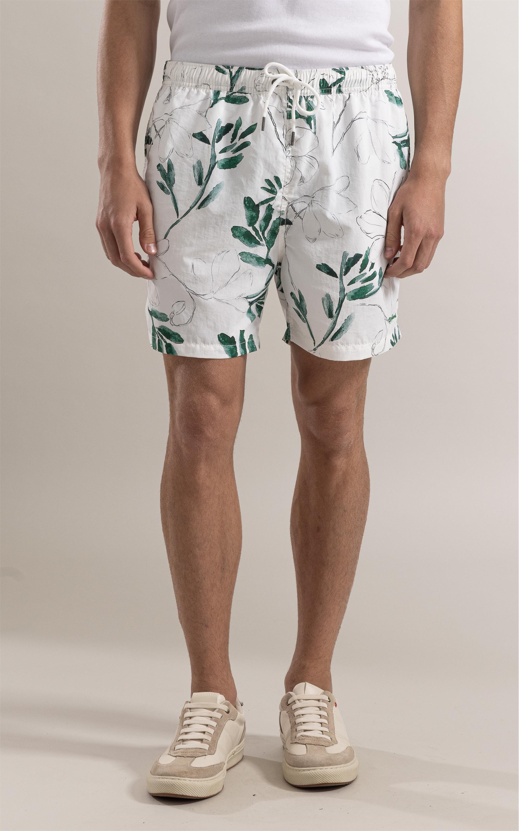 Beach Short Pencil Bloom Regular Branco