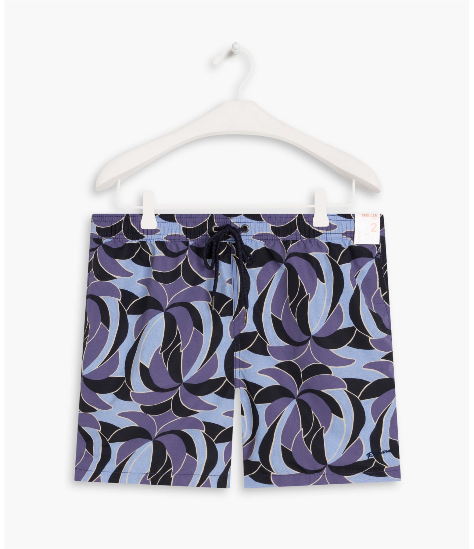 Beach Short Pop Palms Regular  Azul Bic