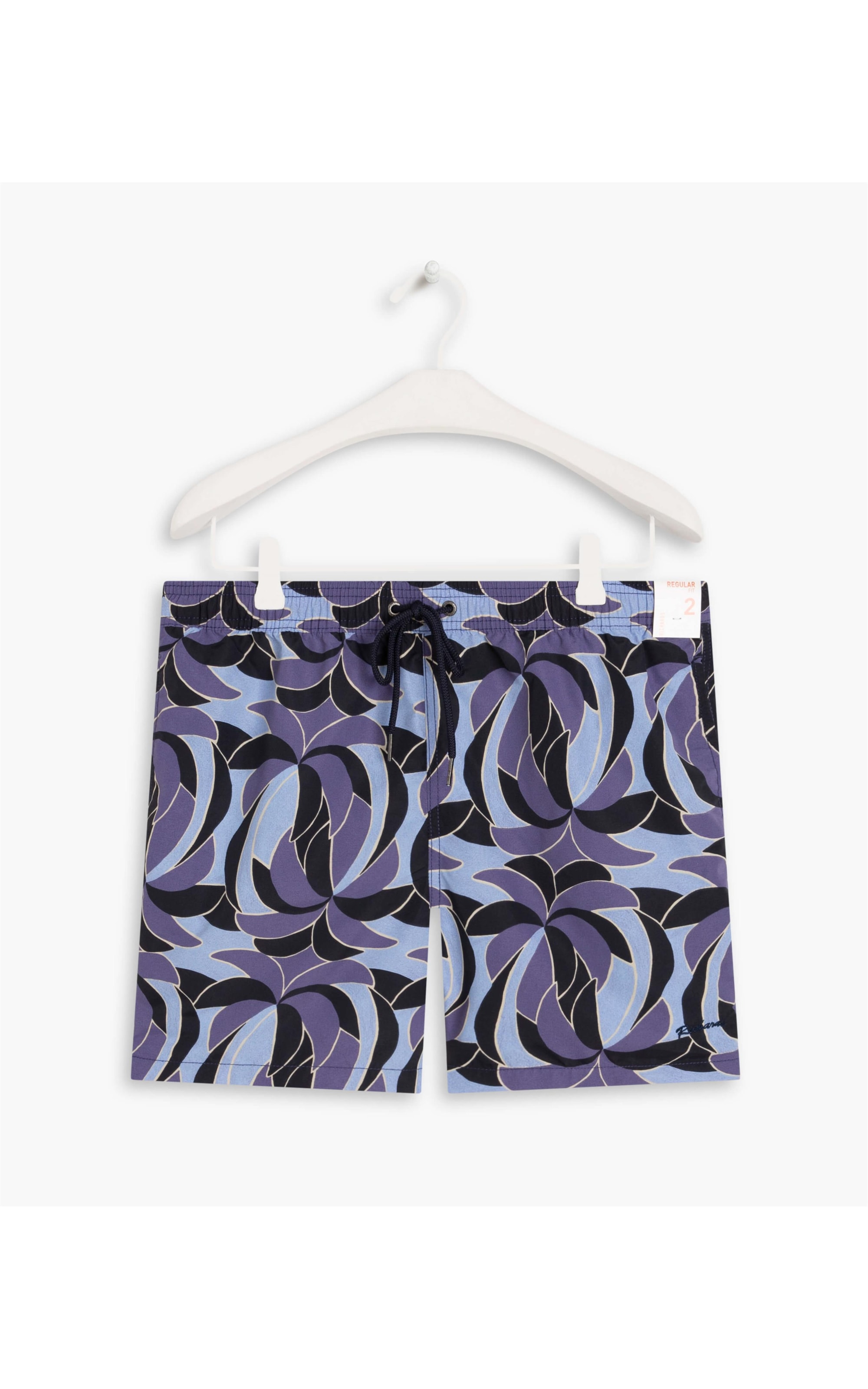 Beach Short Pop Palms Regular  Azul Bic