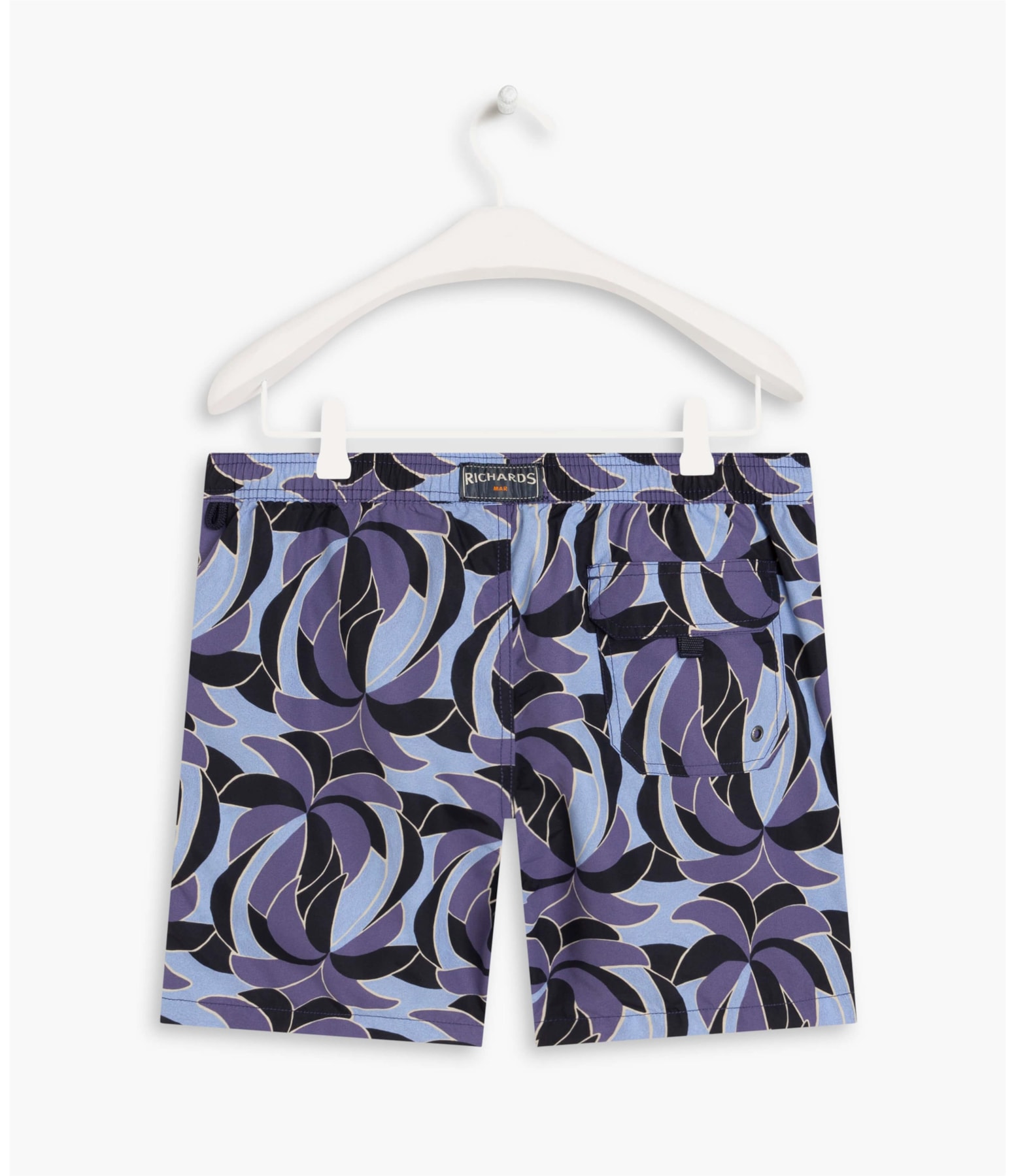 Beach Short Pop Palms Regular  Azul Bic