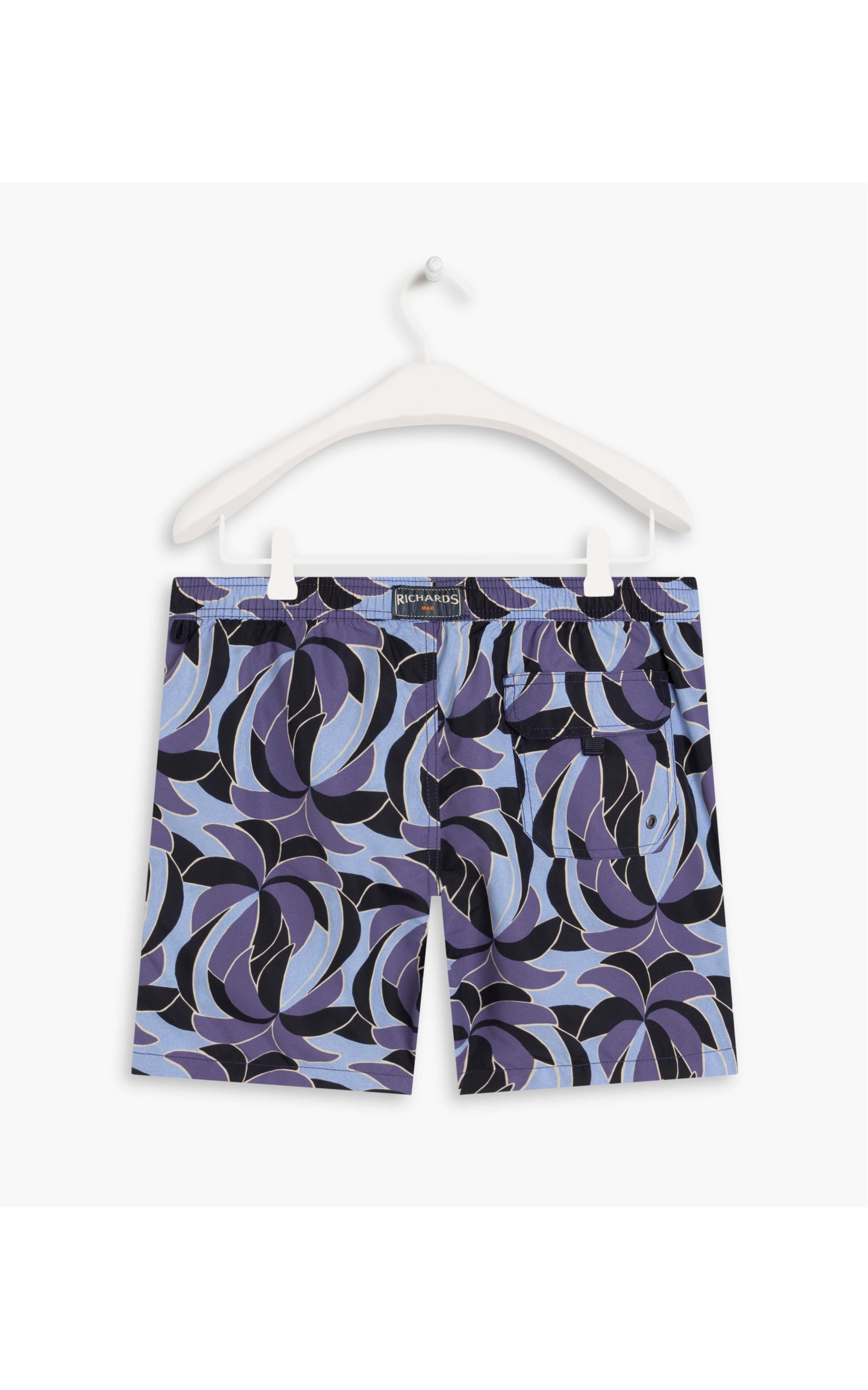 Beach Short Pop Palms Regular  Azul Bic
