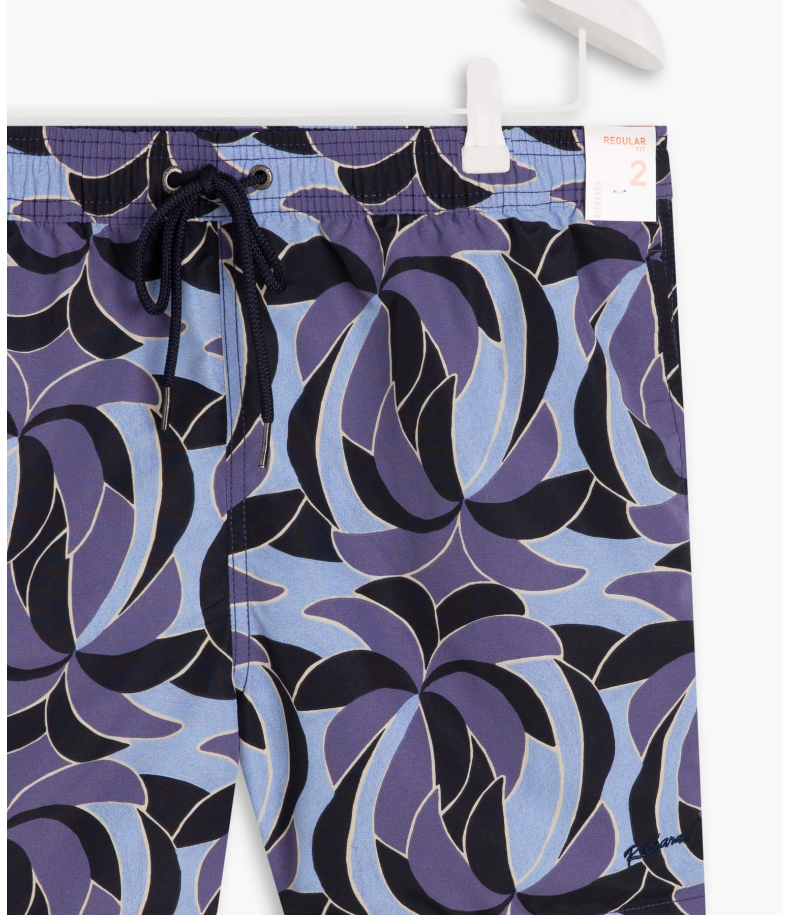 Beach Short Pop Palms Regular  Azul Bic