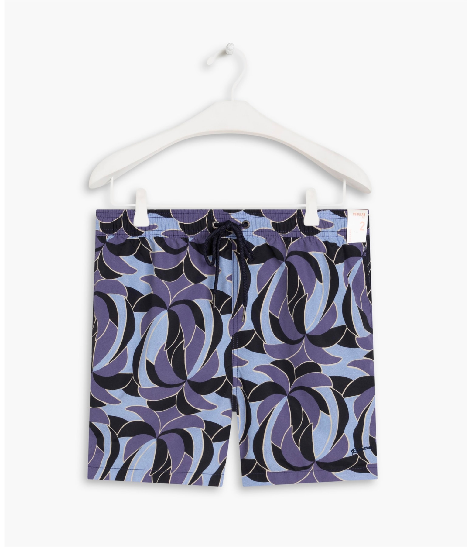 Beach Short Pop Palms Regular Azul Bic