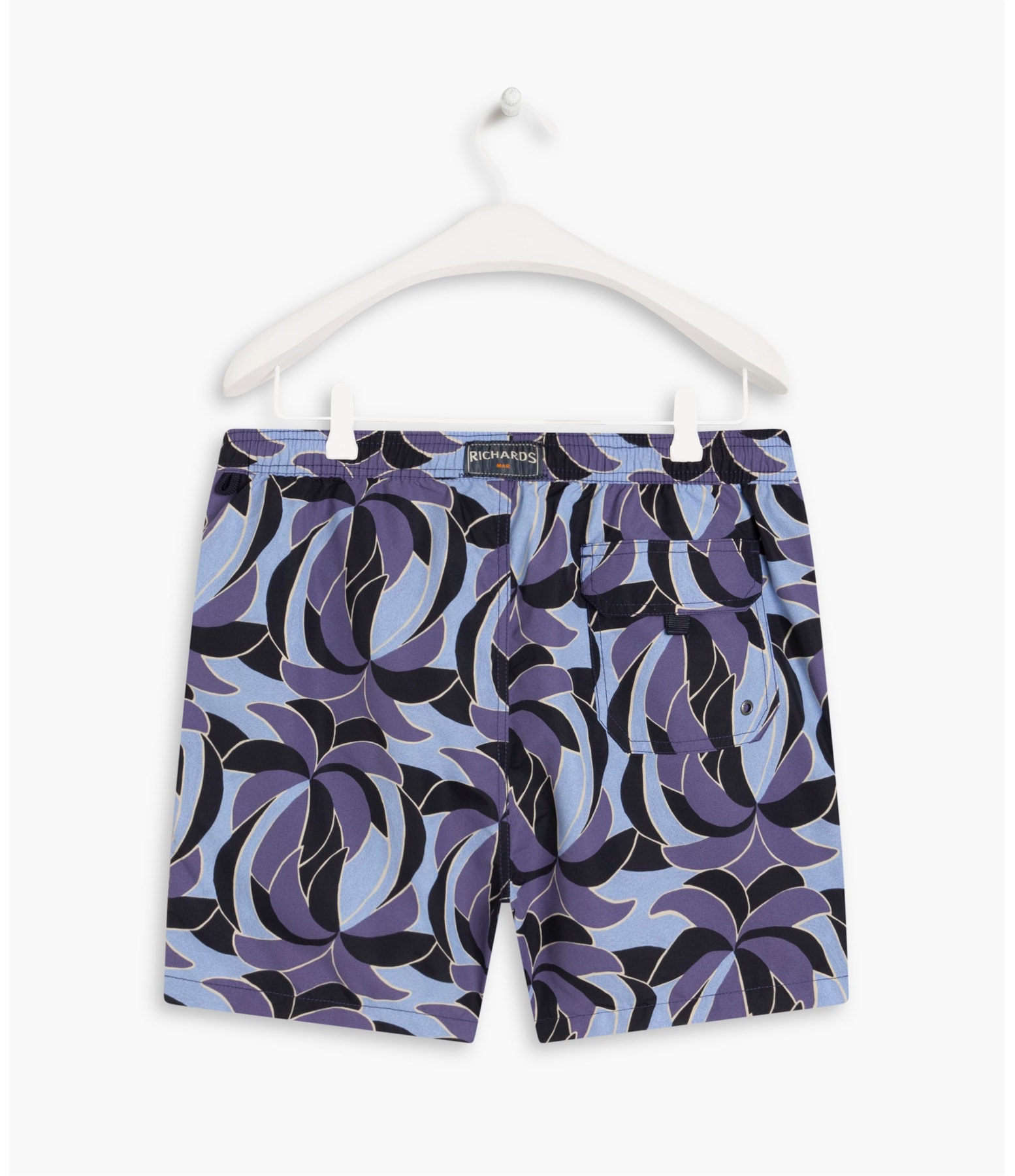 Beach Short Pop Palms Regular Azul Bic