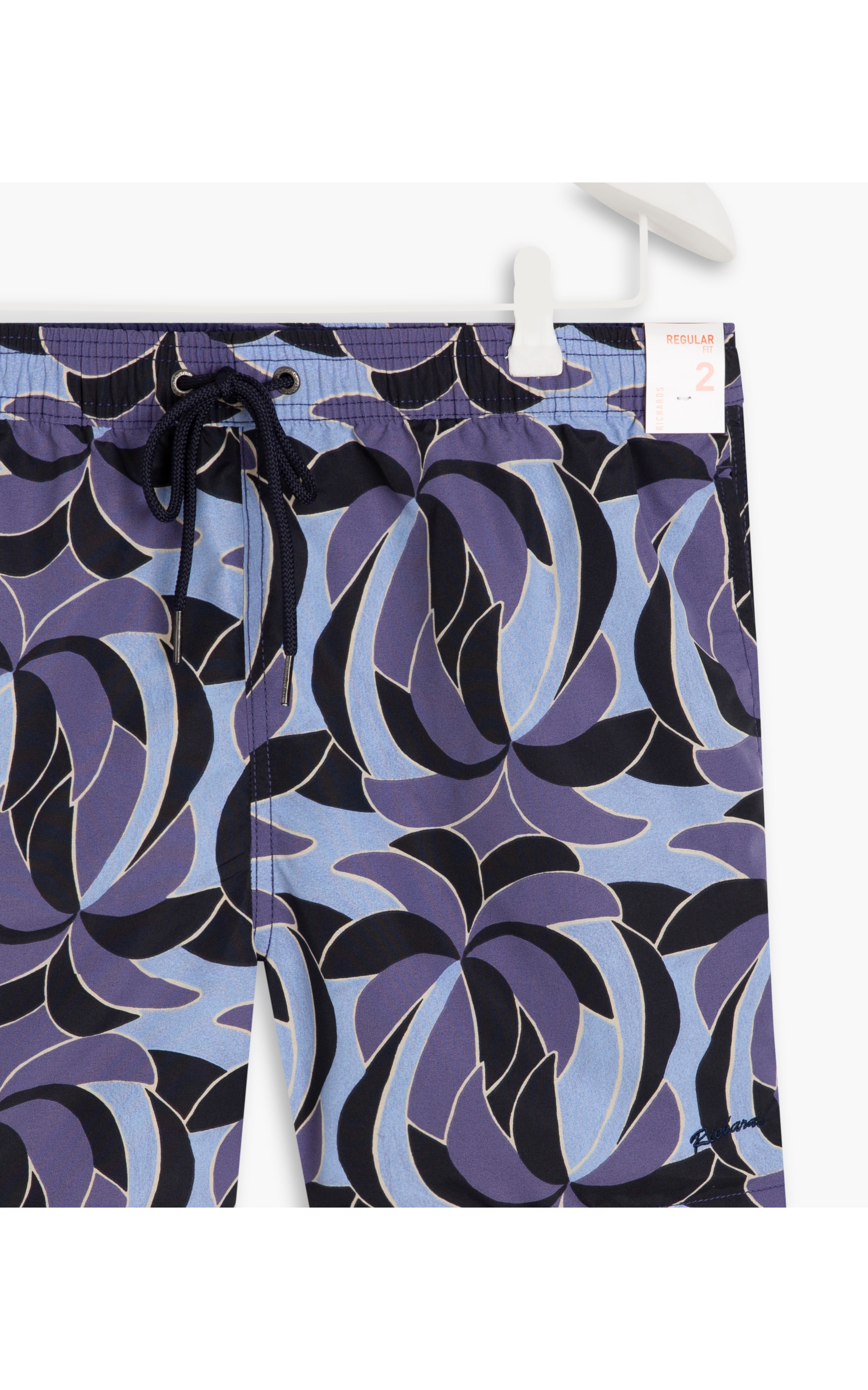 Beach Short Pop Palms Regular Azul Bic