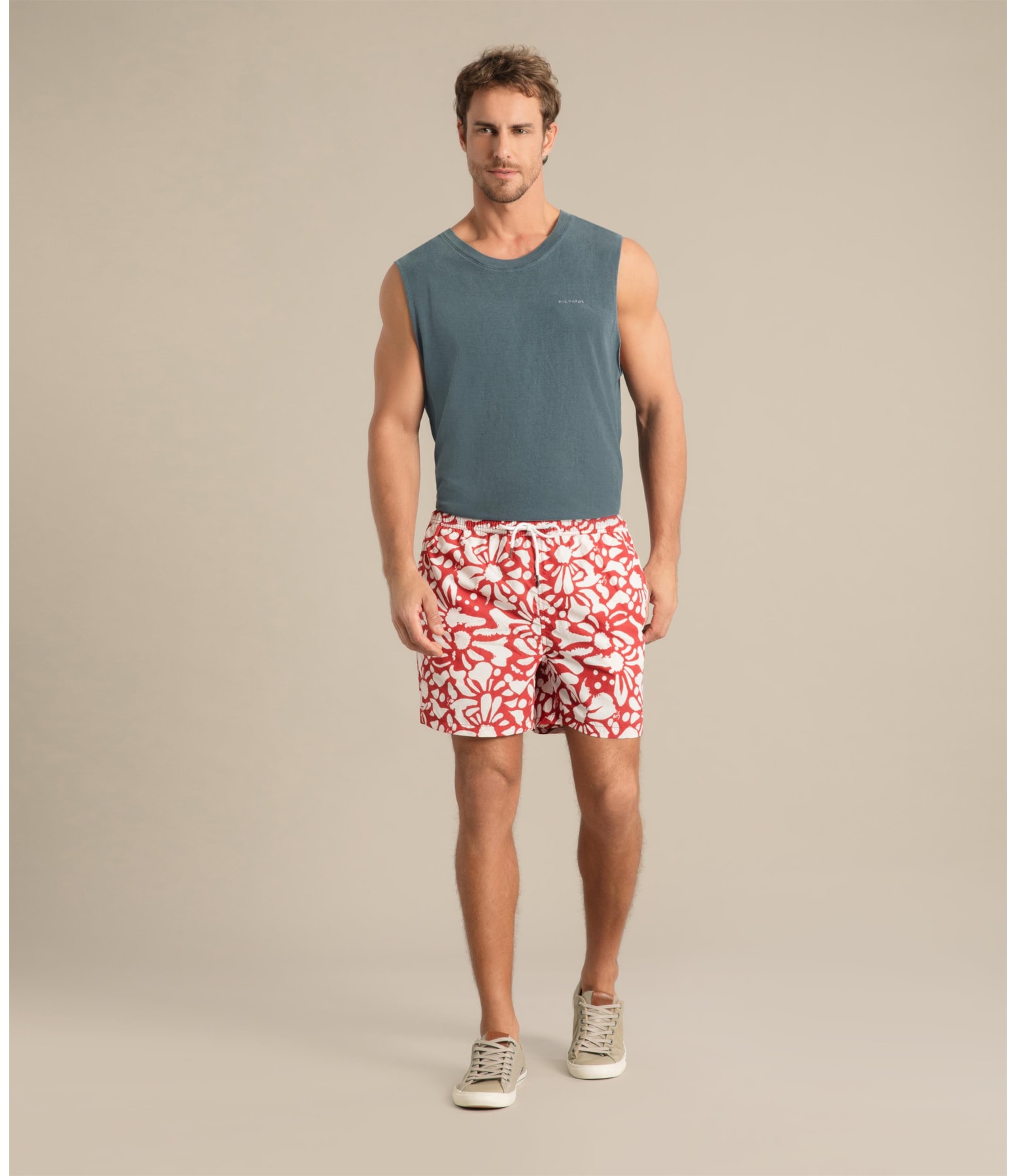 Beach Short Primal Regular Vermelho