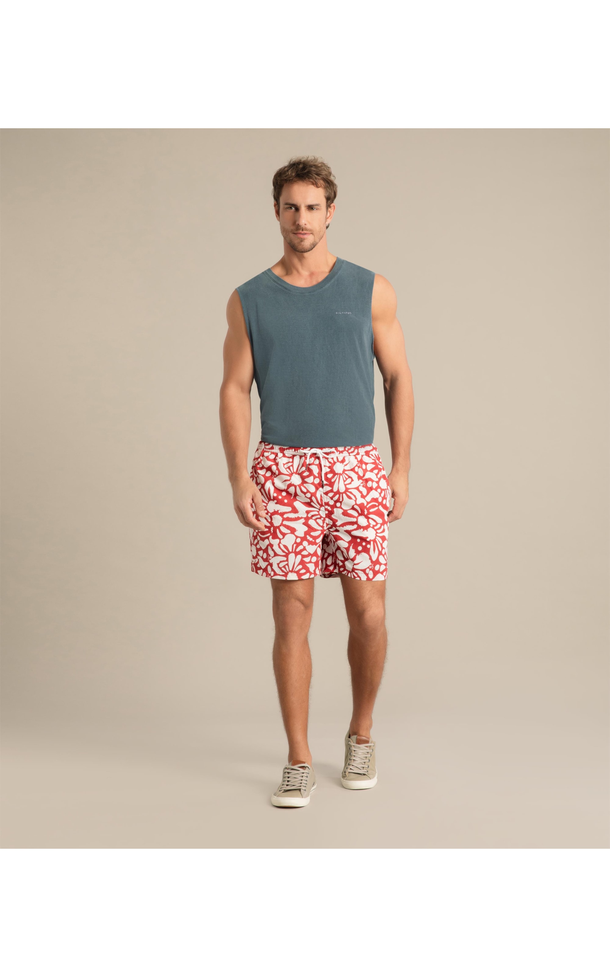 Beach Short Primal Regular Vermelho