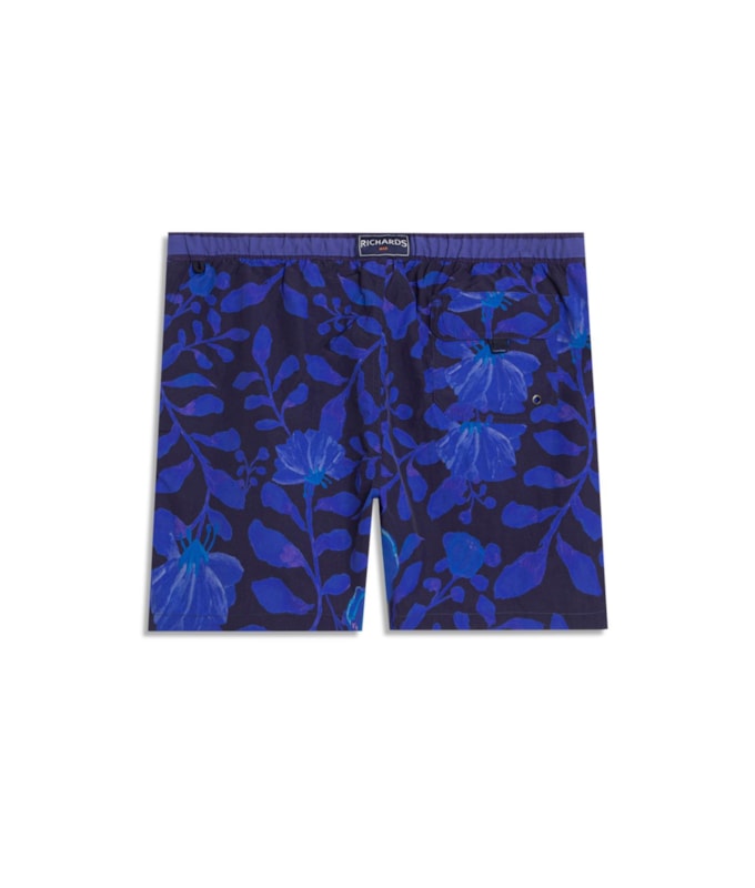 Beach Short Ramos Regular Azul Bic