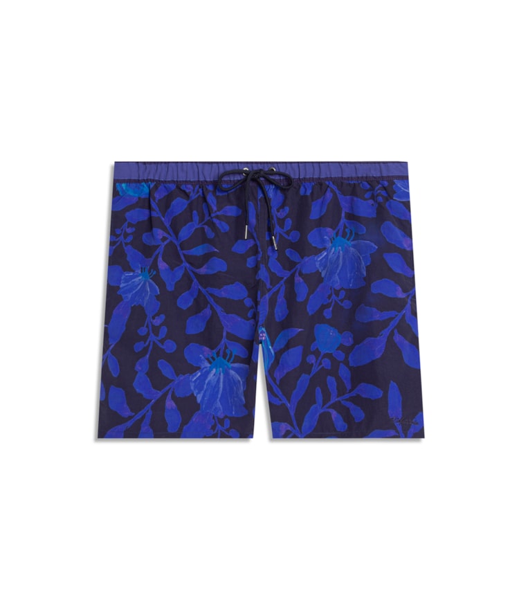 Beach Short Ramos Regular Azul Bic