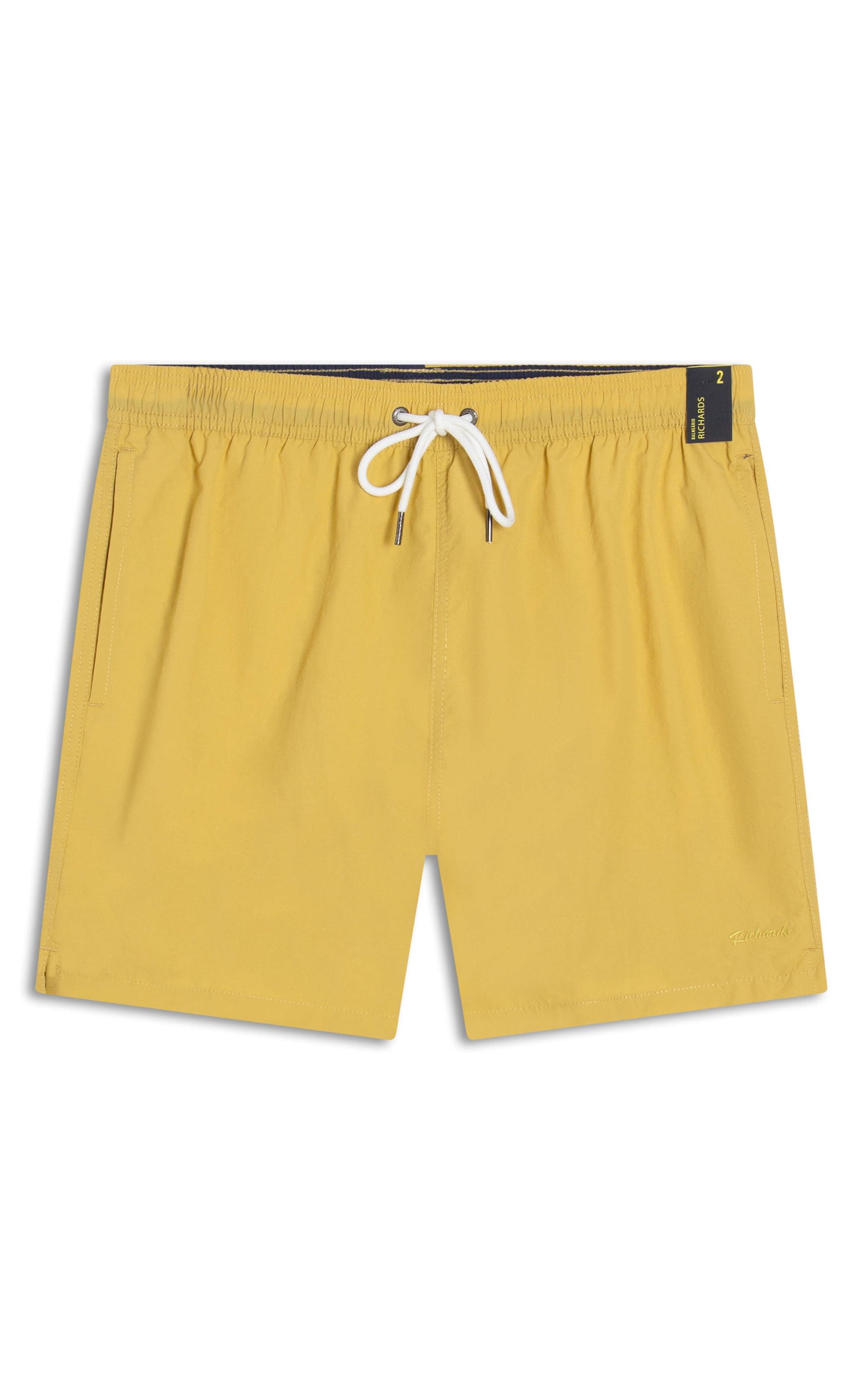 Beach Short Regular Crumpled Amarelo