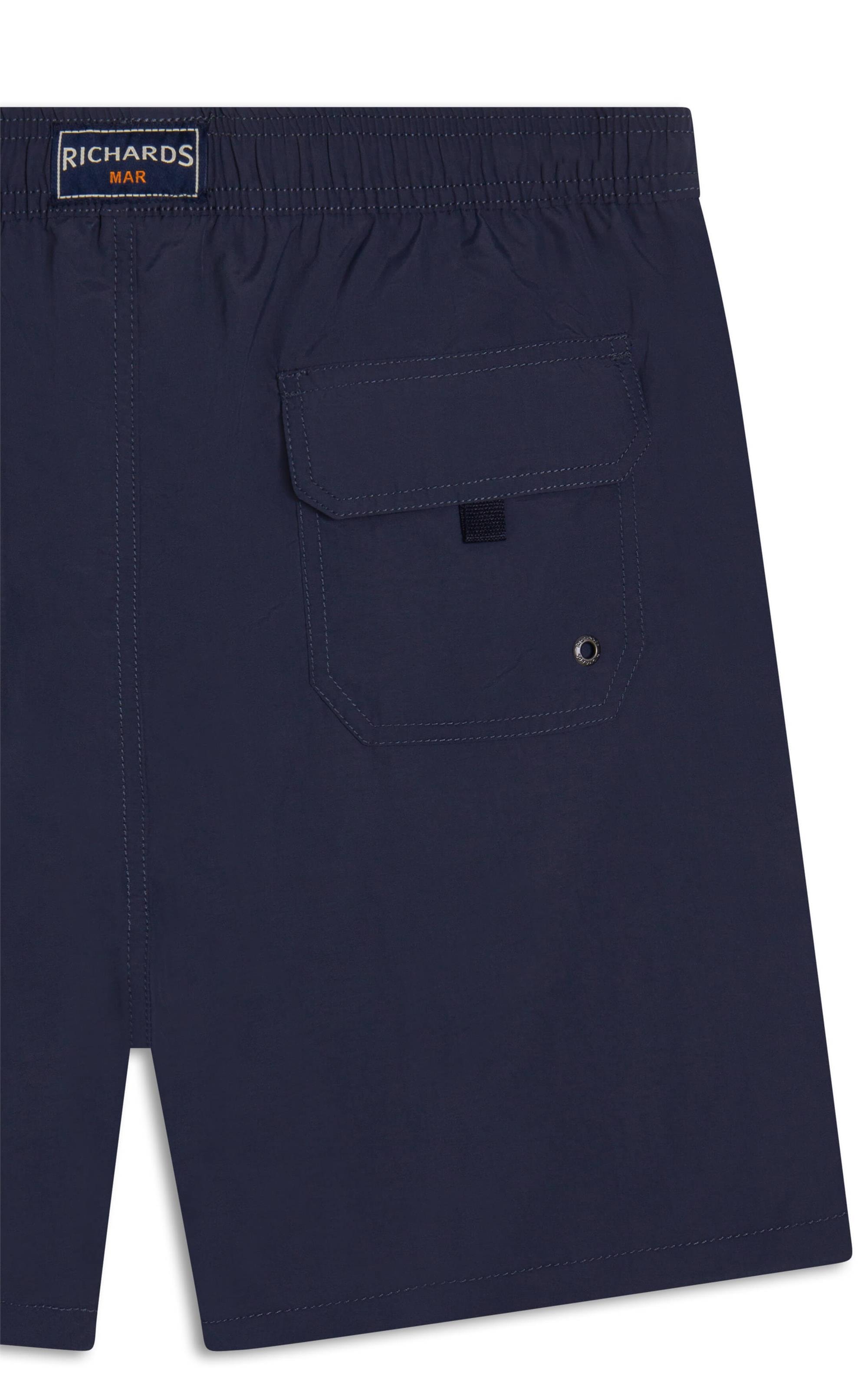 Beach Short Regular Crumpled Dark Navy