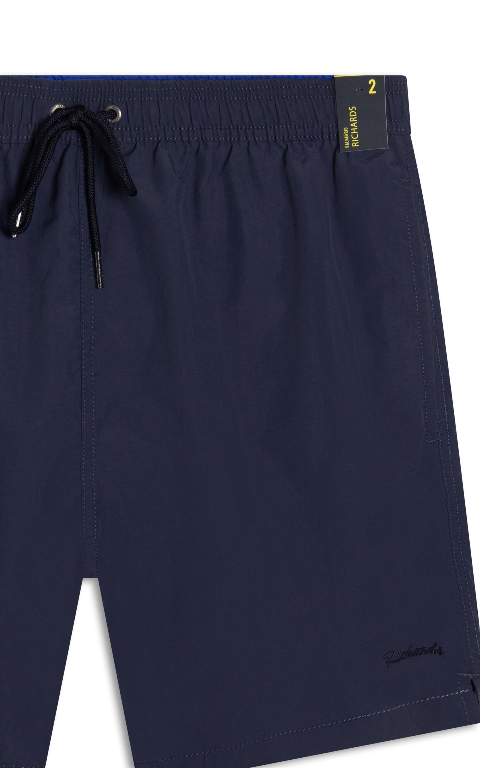 Beach Short Regular Crumpled Dark Navy