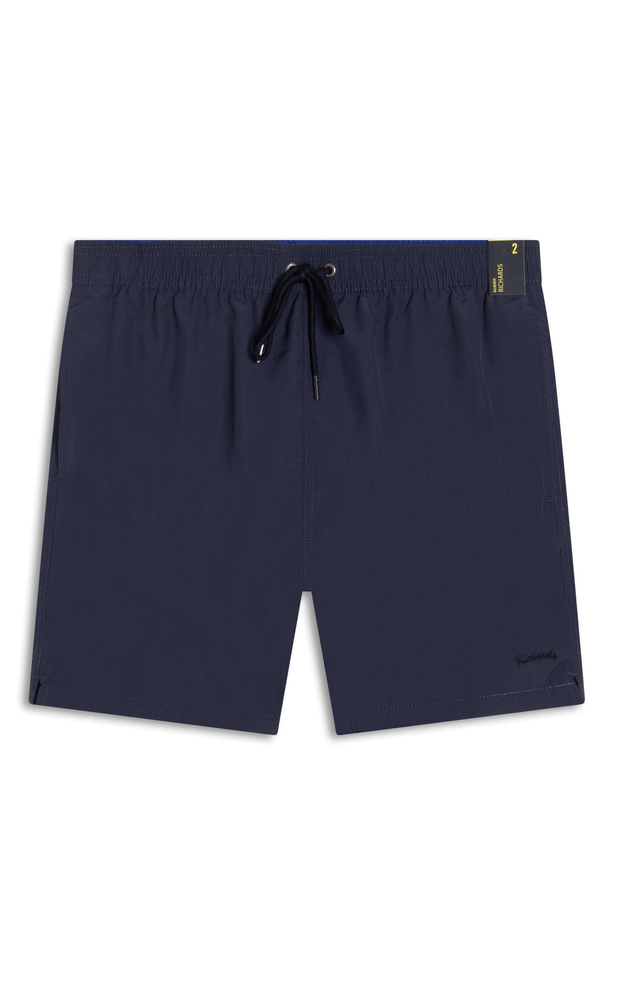 Beach Short Regular Crumpled Dark Navy