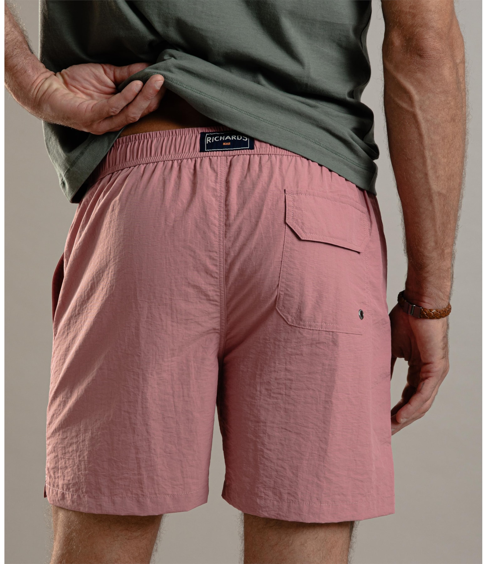 Beach Short Regular Crumpled Rosa Dusty