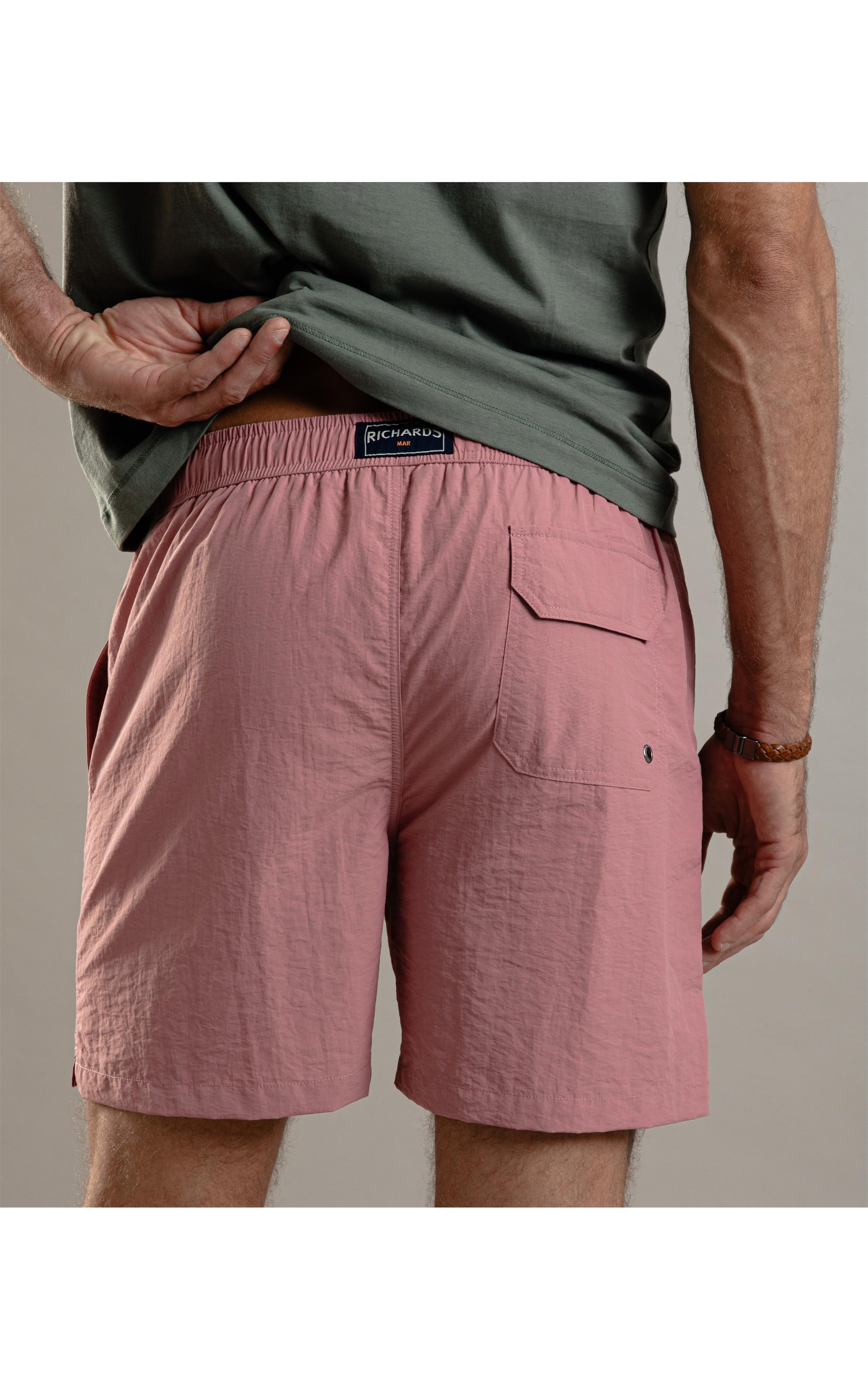 Beach Short Regular Crumpled Rosa Dusty