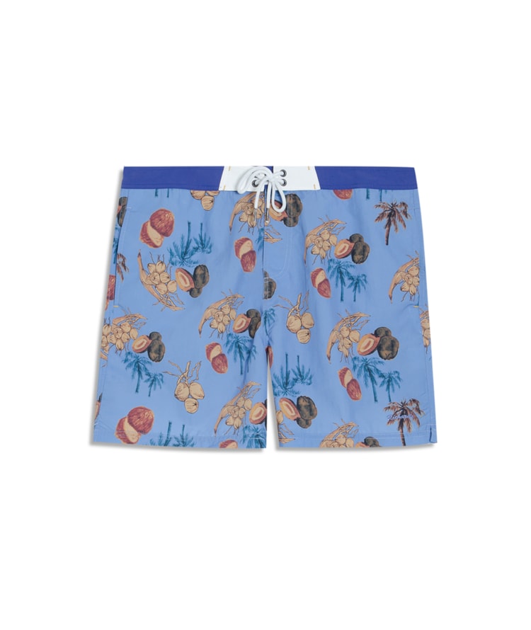 Beach Short Salve Surf Long Azul Pervante