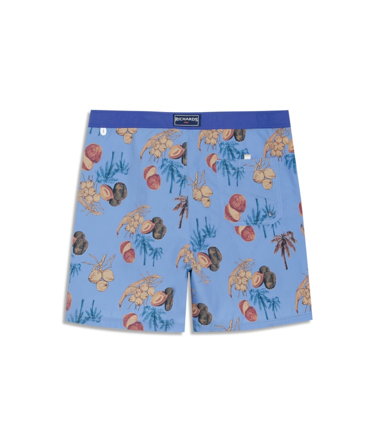 Beach Short Salve Surf Long Azul Pervante