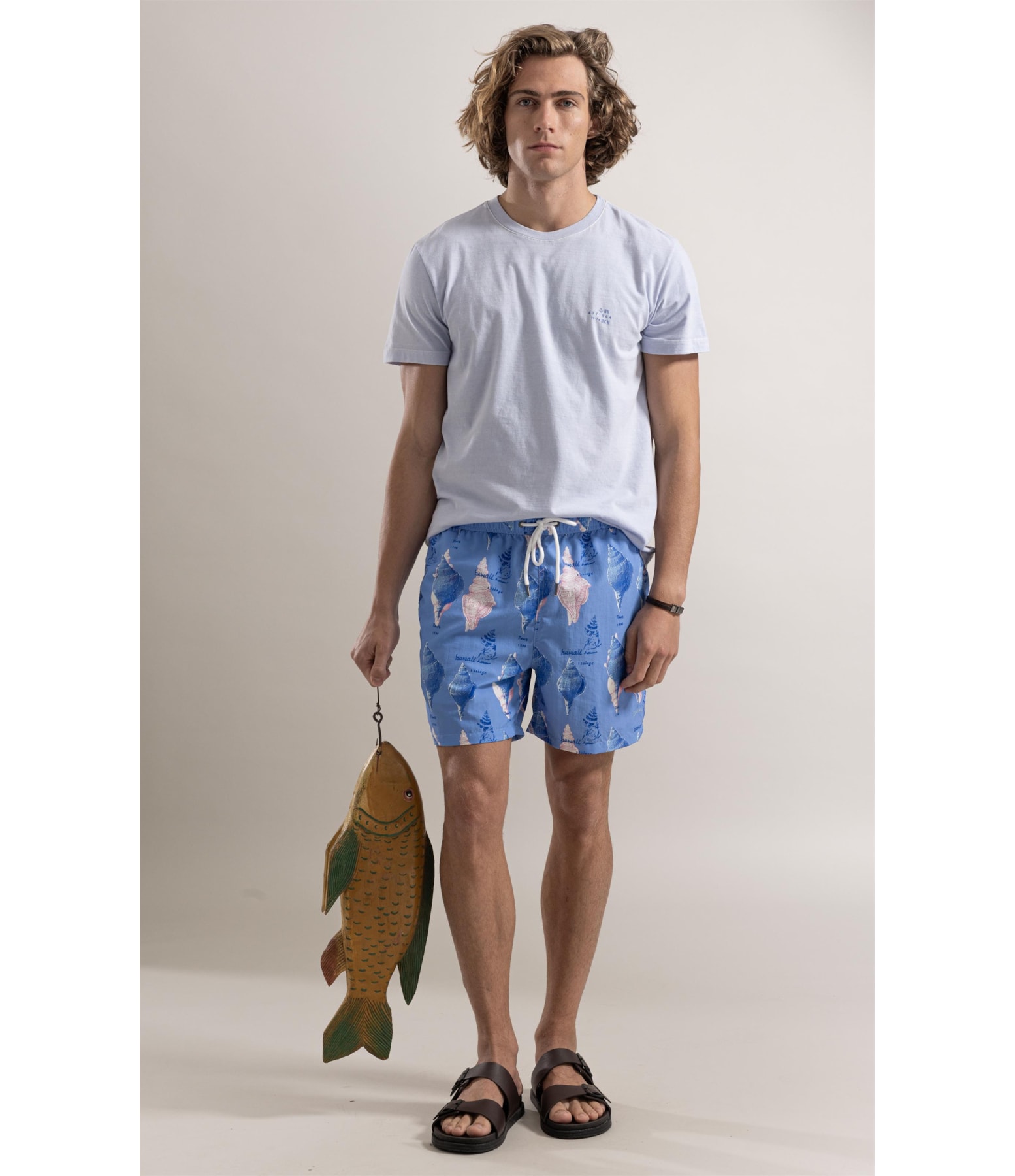 Beach Short Sketch Shells Regular Hortencia