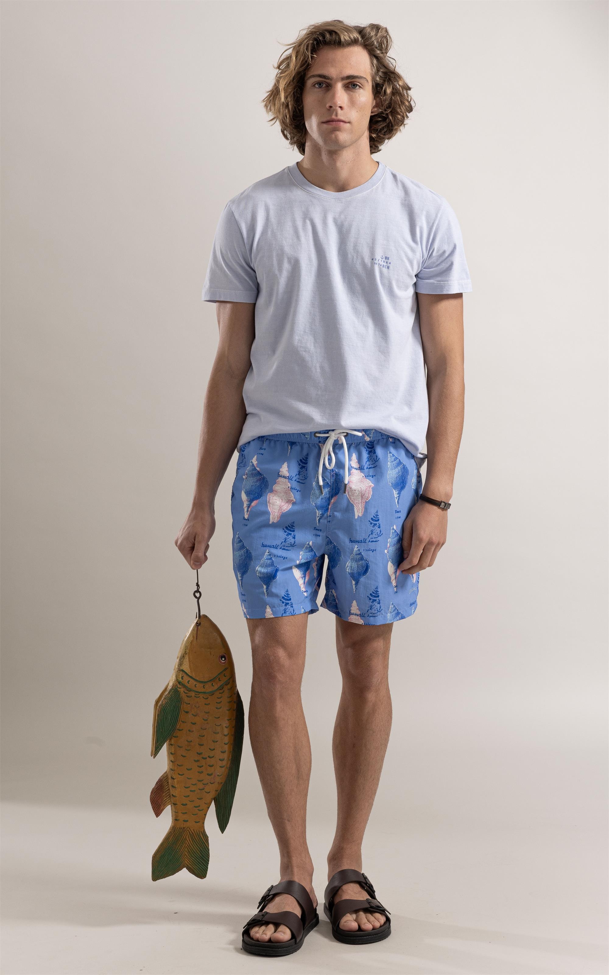 Beach Short Sketch Shells Regular Hortencia