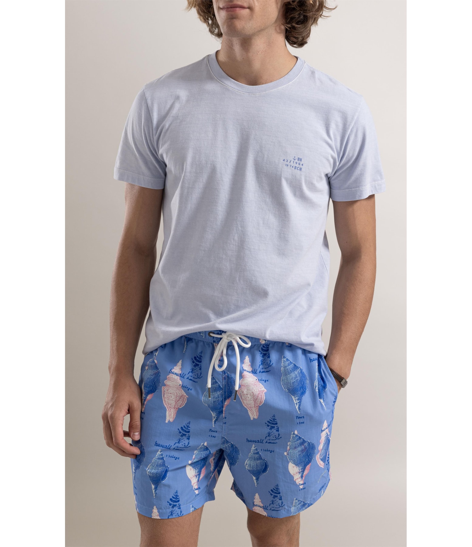 Beach Short Sketch Shells Regular Hortencia