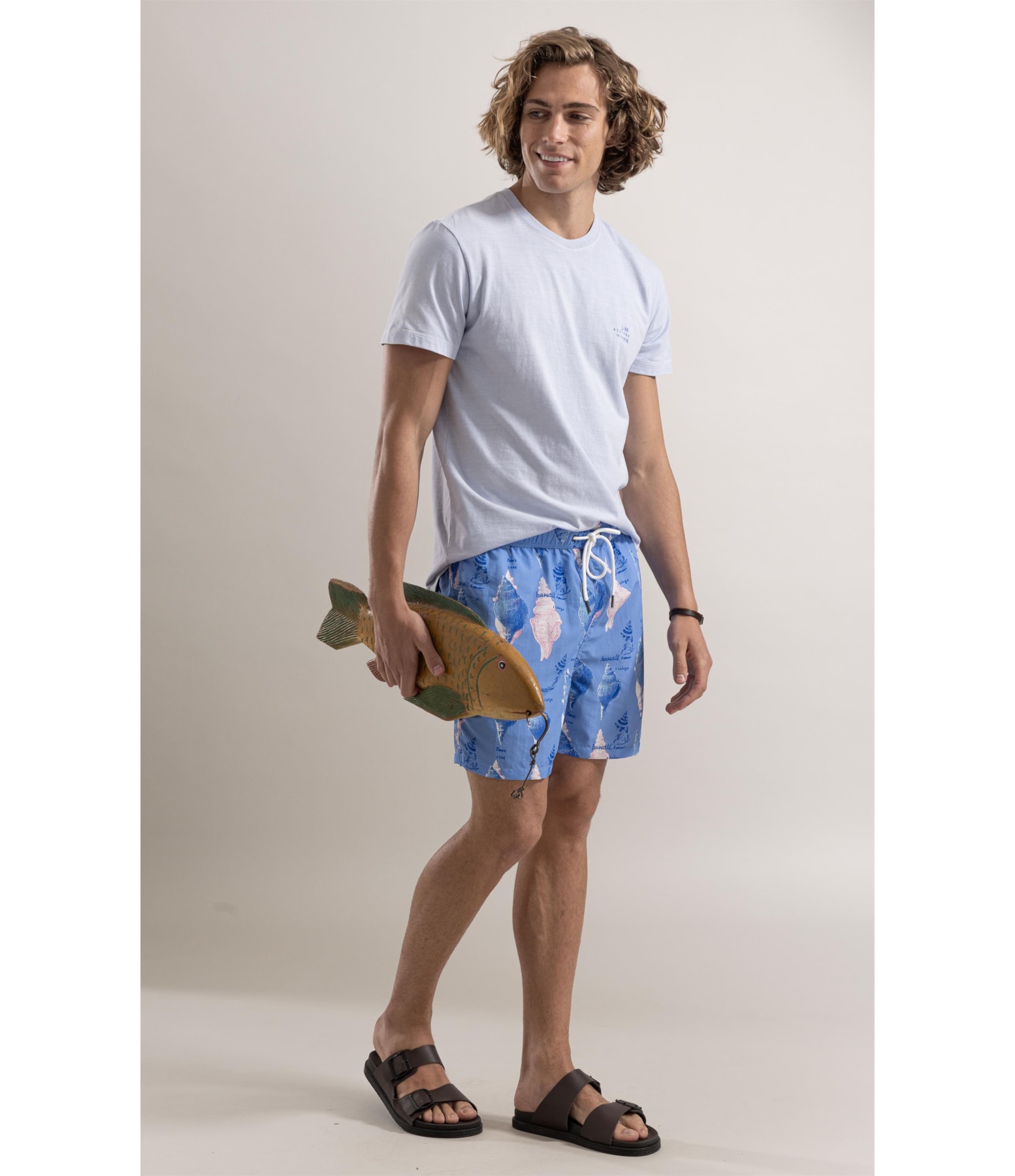 Beach Short Sketch Shells Regular Hortencia