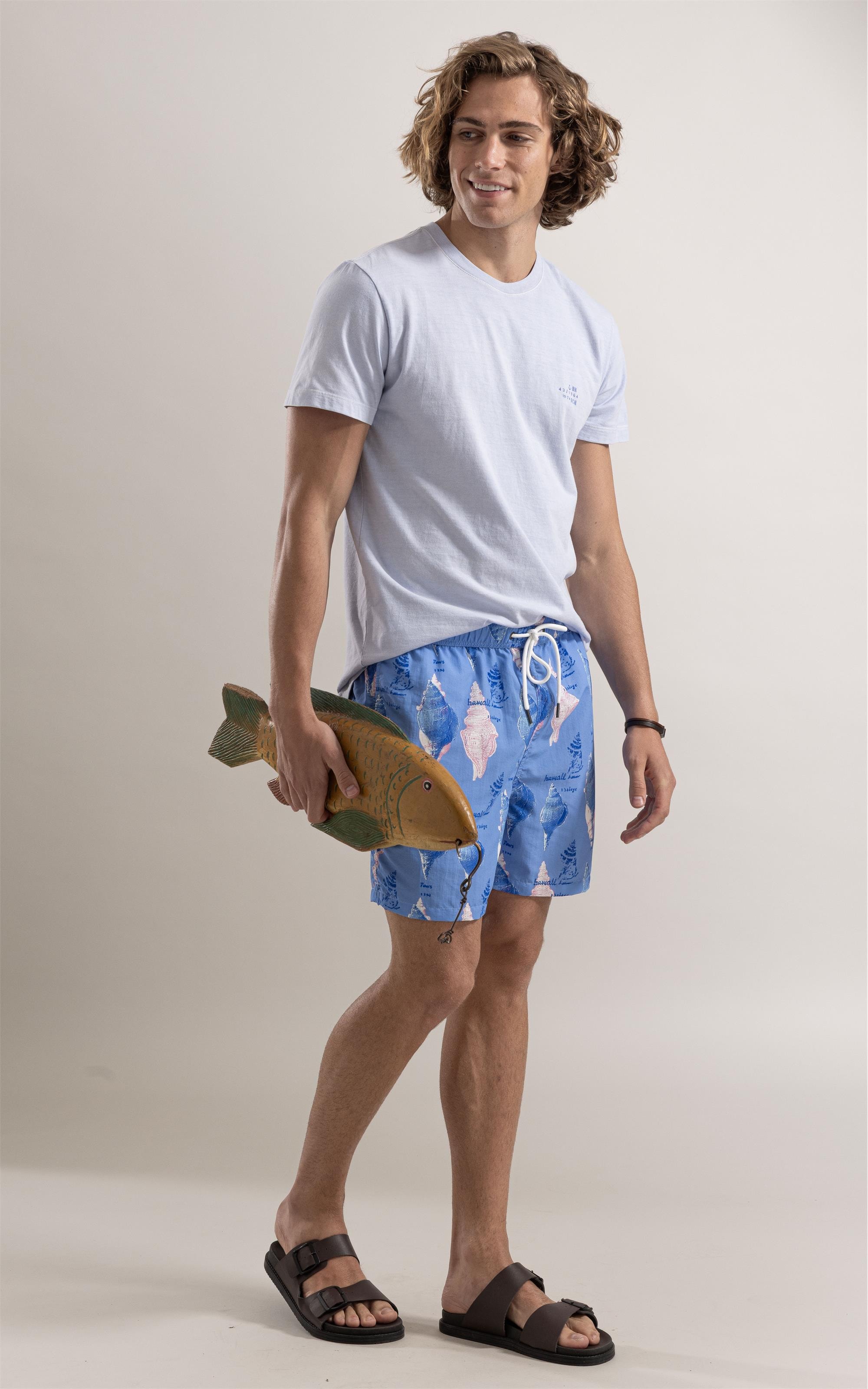 Beach Short Sketch Shells Regular Hortencia