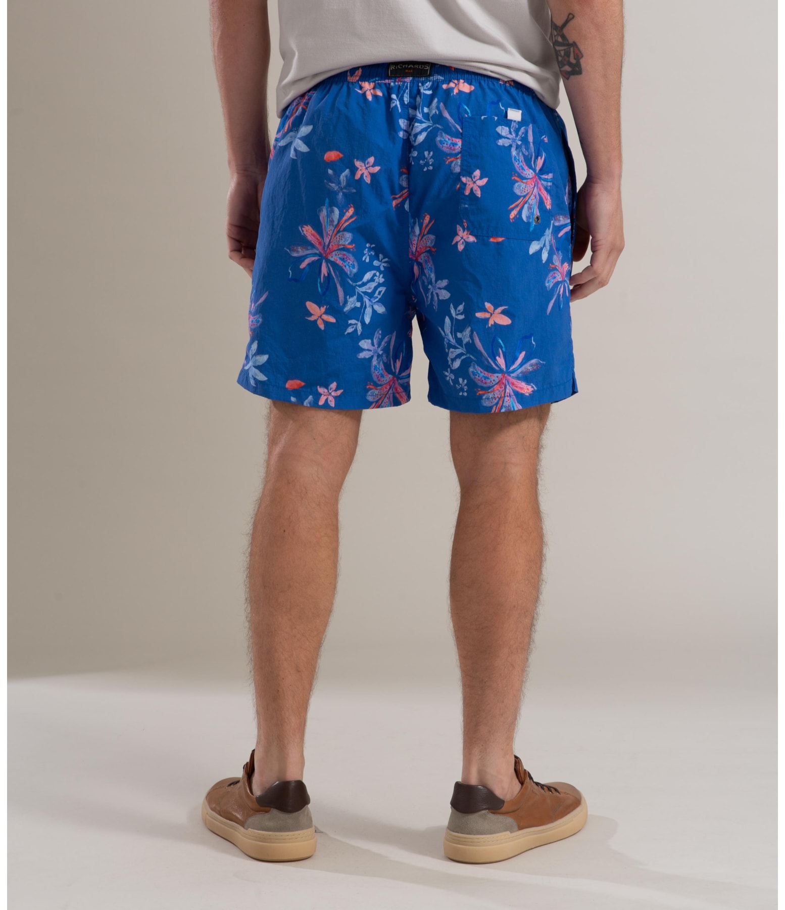 Beach Short Soft Flower Regular Azul Bic
