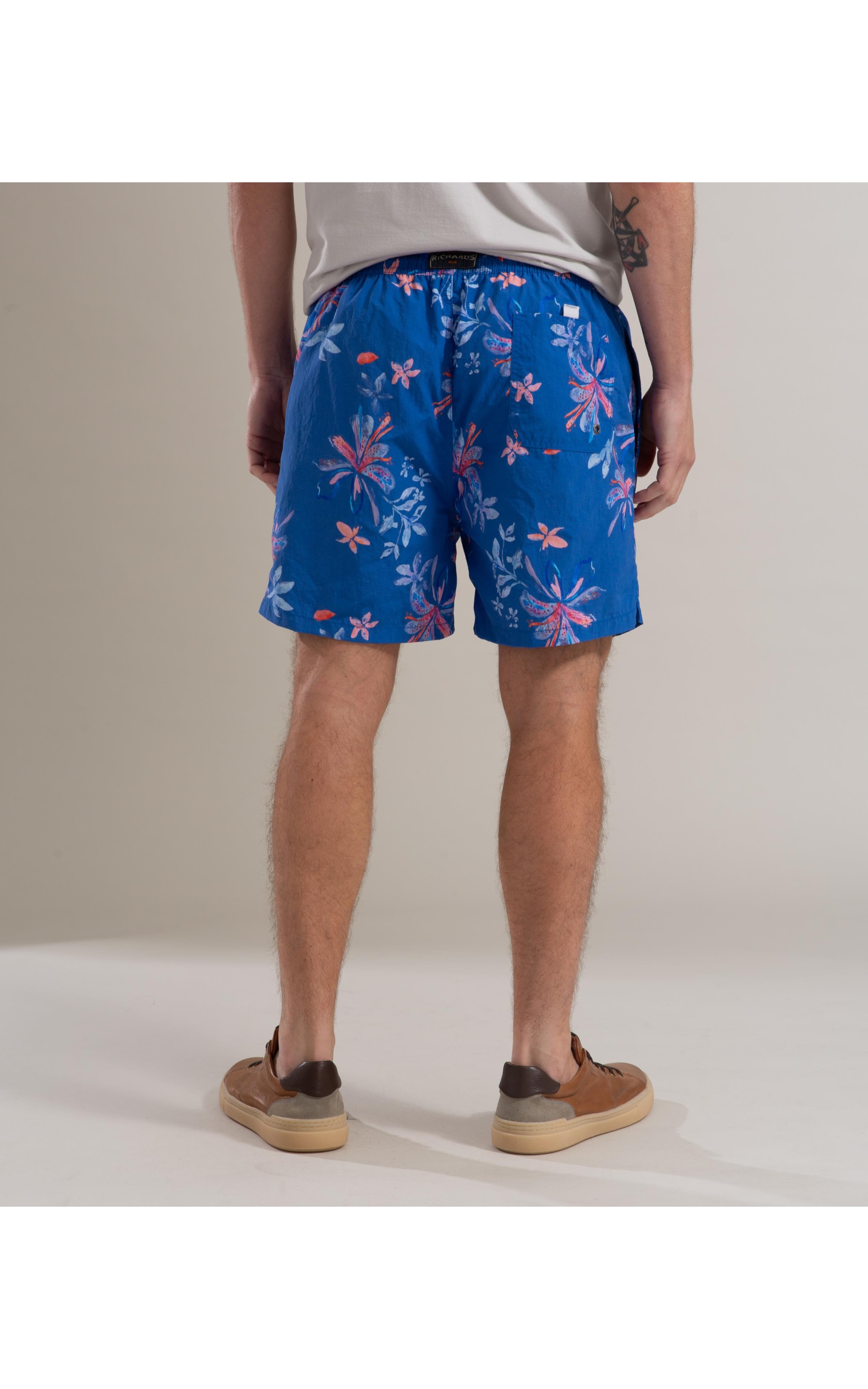 Beach Short Soft Flower Regular Azul Bic
