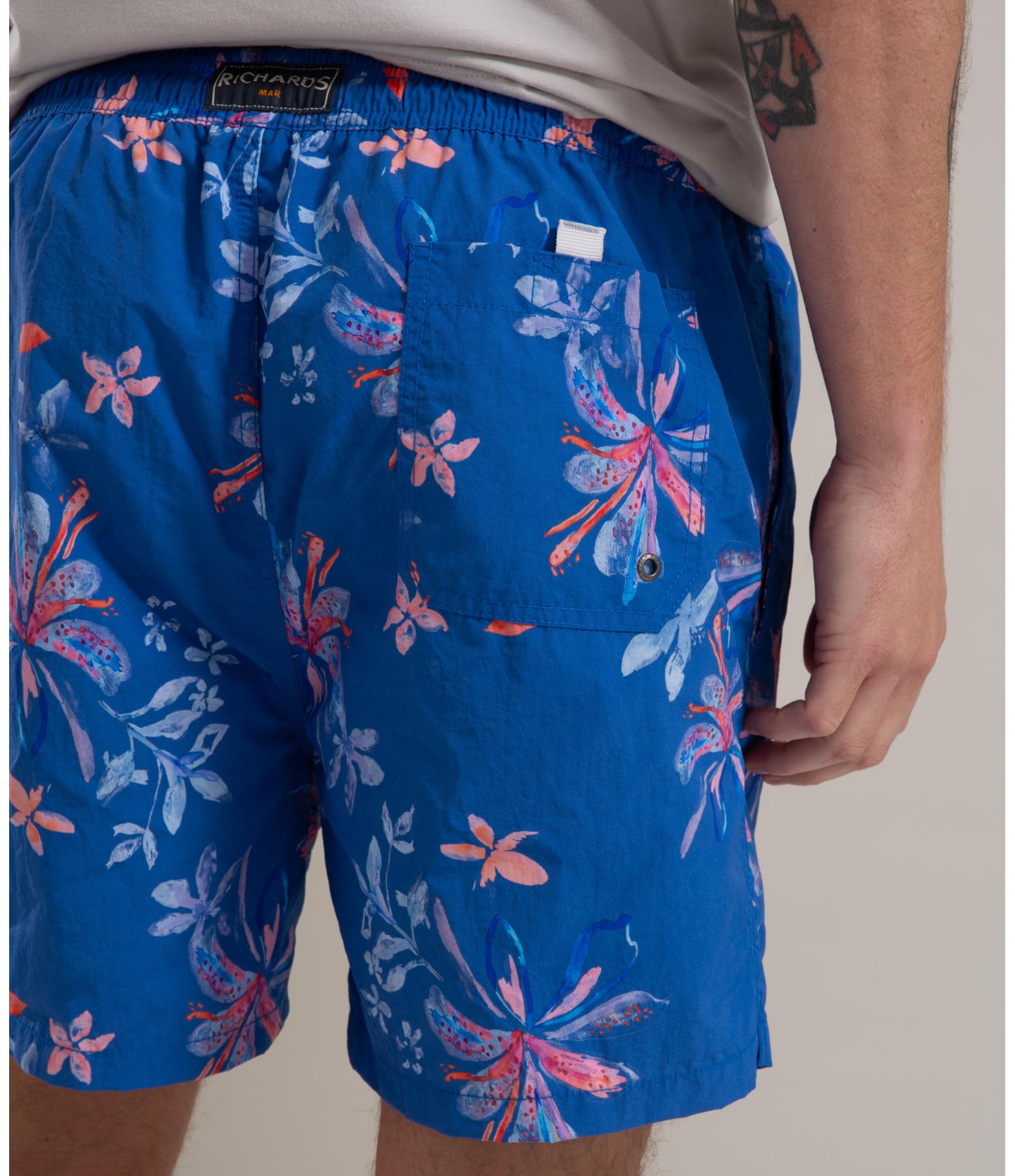Beach Short Soft Flower Regular Azul Bic
