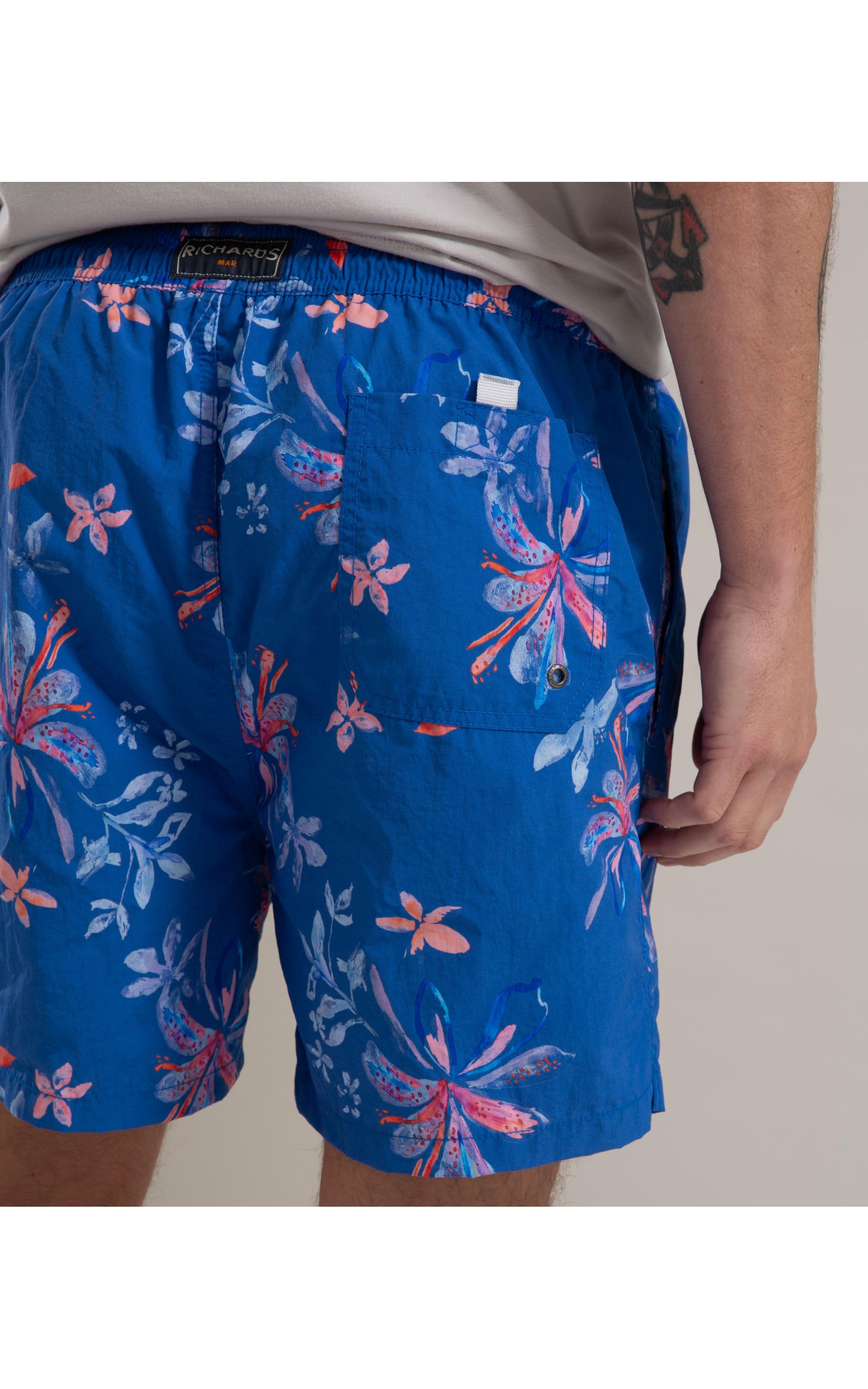 Beach Short Soft Flower Regular Azul Bic