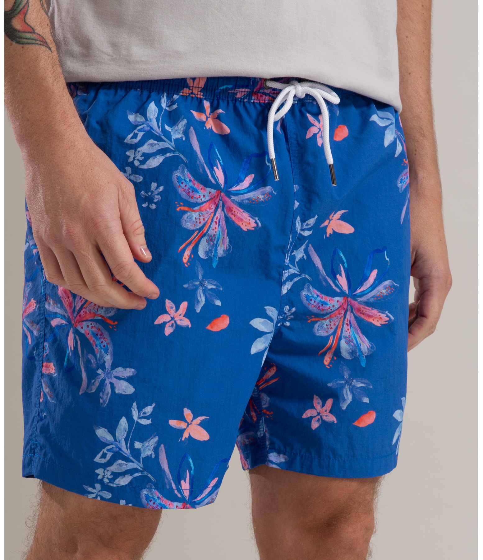 Beach Short Soft Flower Regular Azul Bic