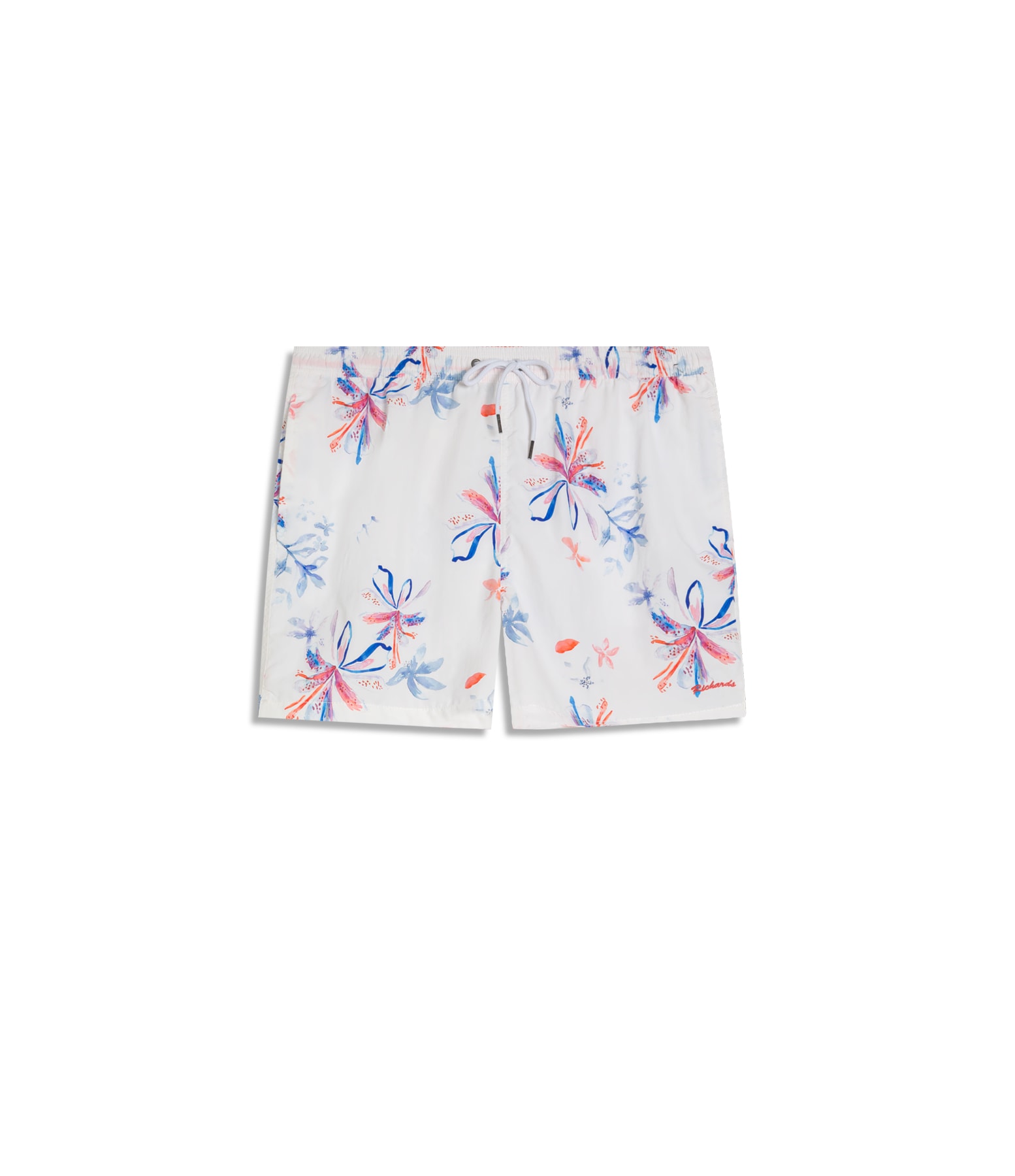 Beach Short Soft Flower Regular Branco