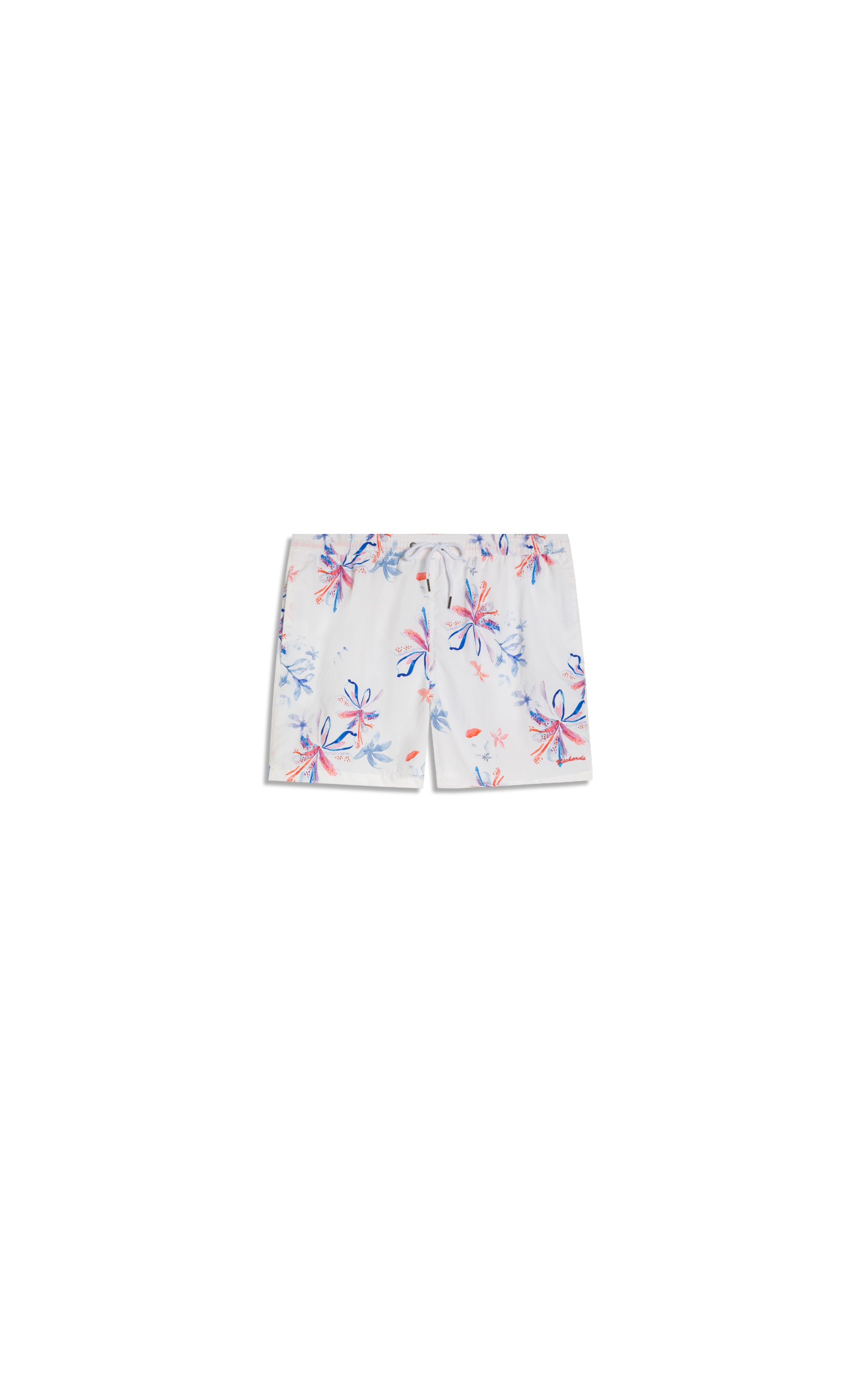 Beach Short Soft Flower Regular Branco