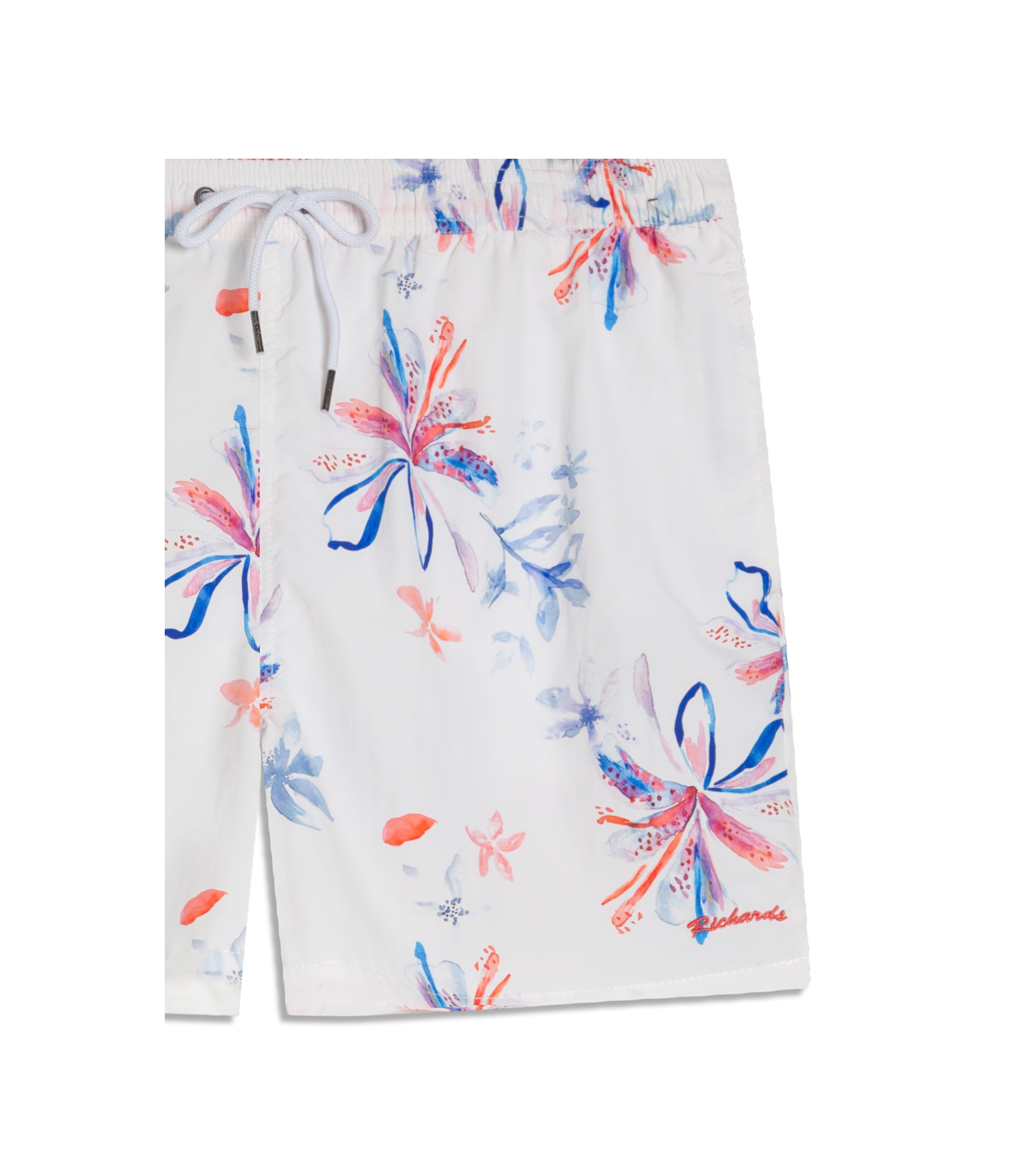 Beach Short Soft Flower Regular Branco