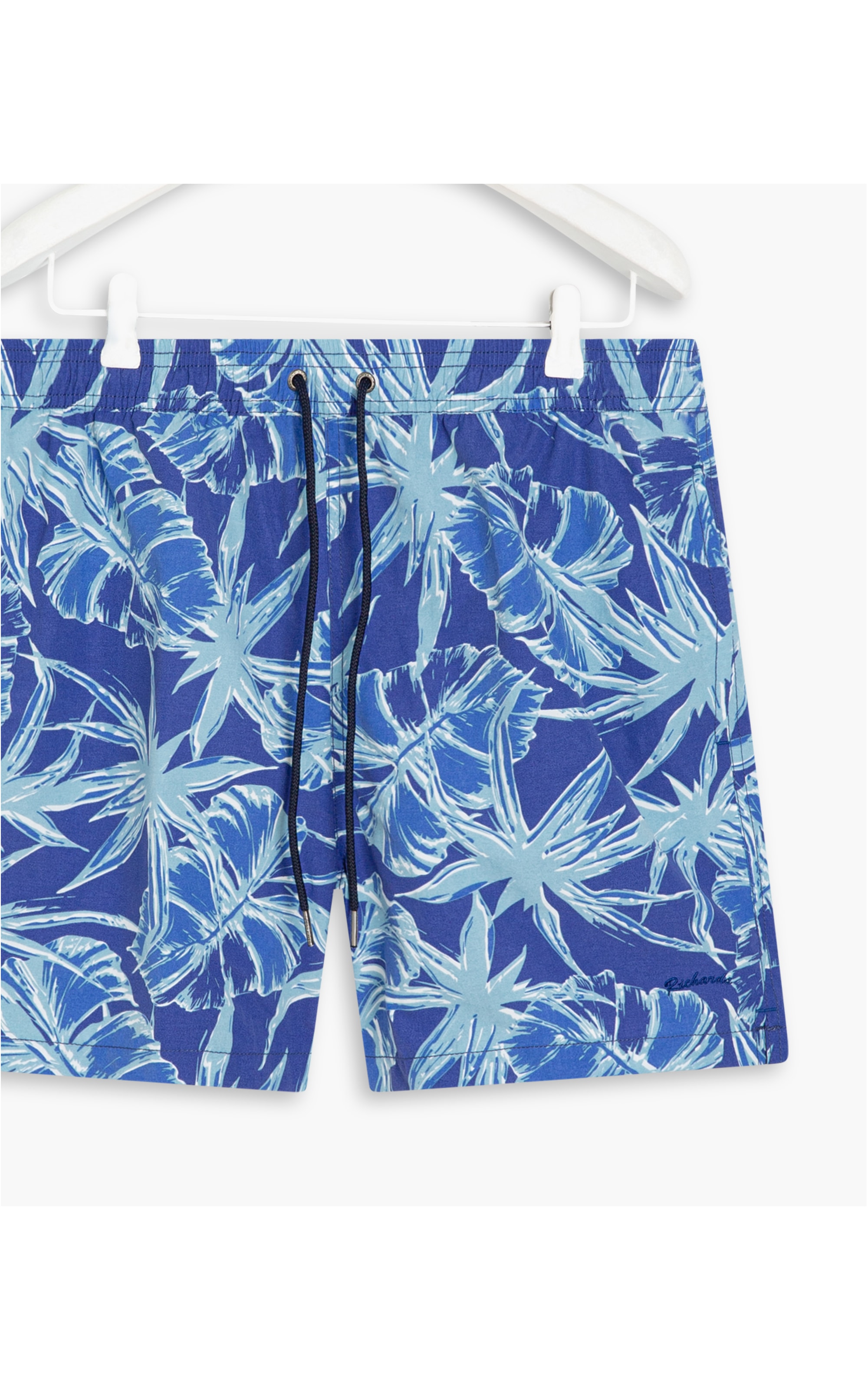 Beach  Short Star Flowers Re Azul Bic