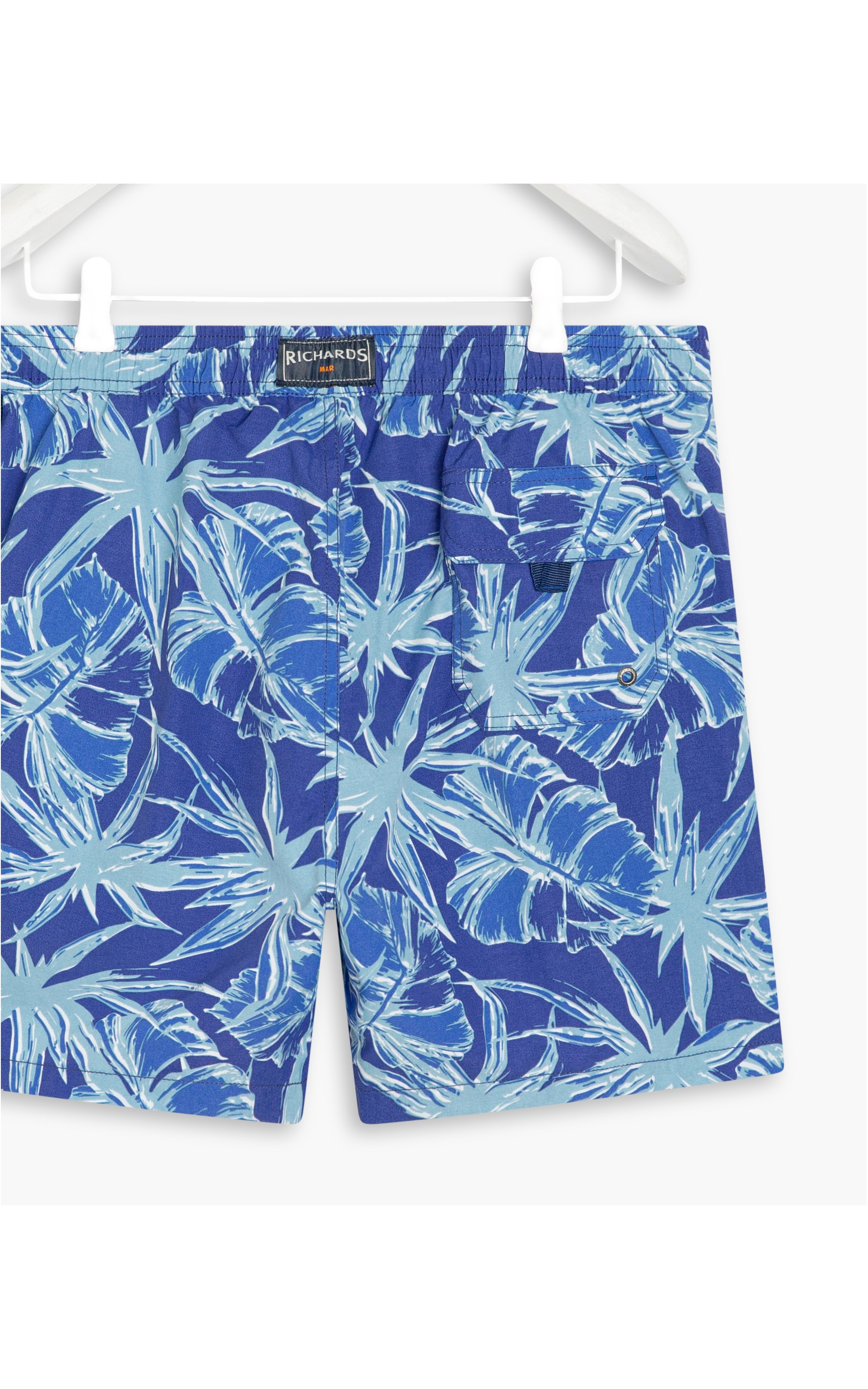Beach  Short Star Flowers Re Azul Bic
